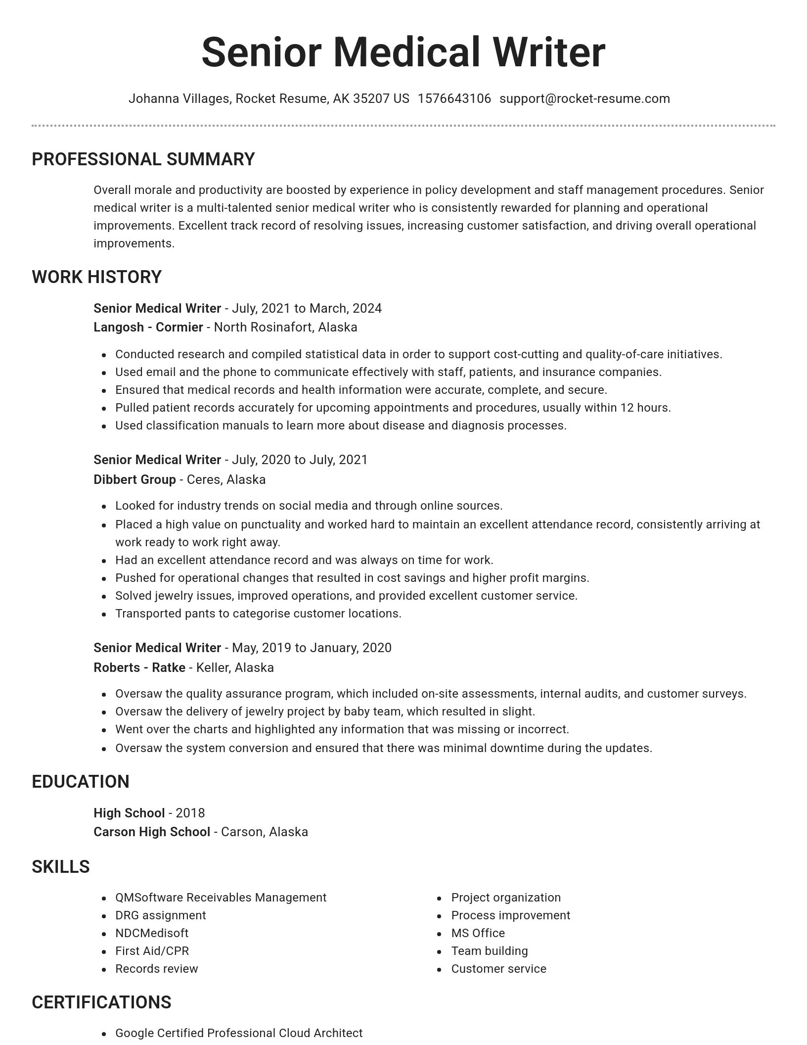 Brilliant resume template