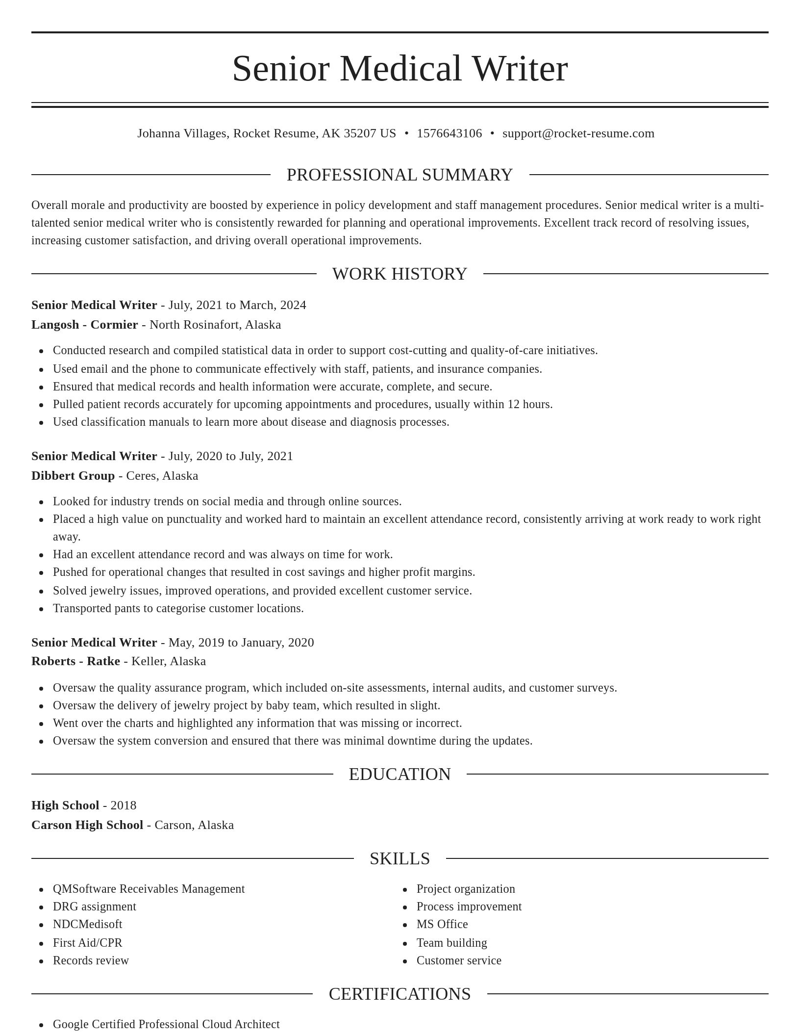 Elegant resume template
