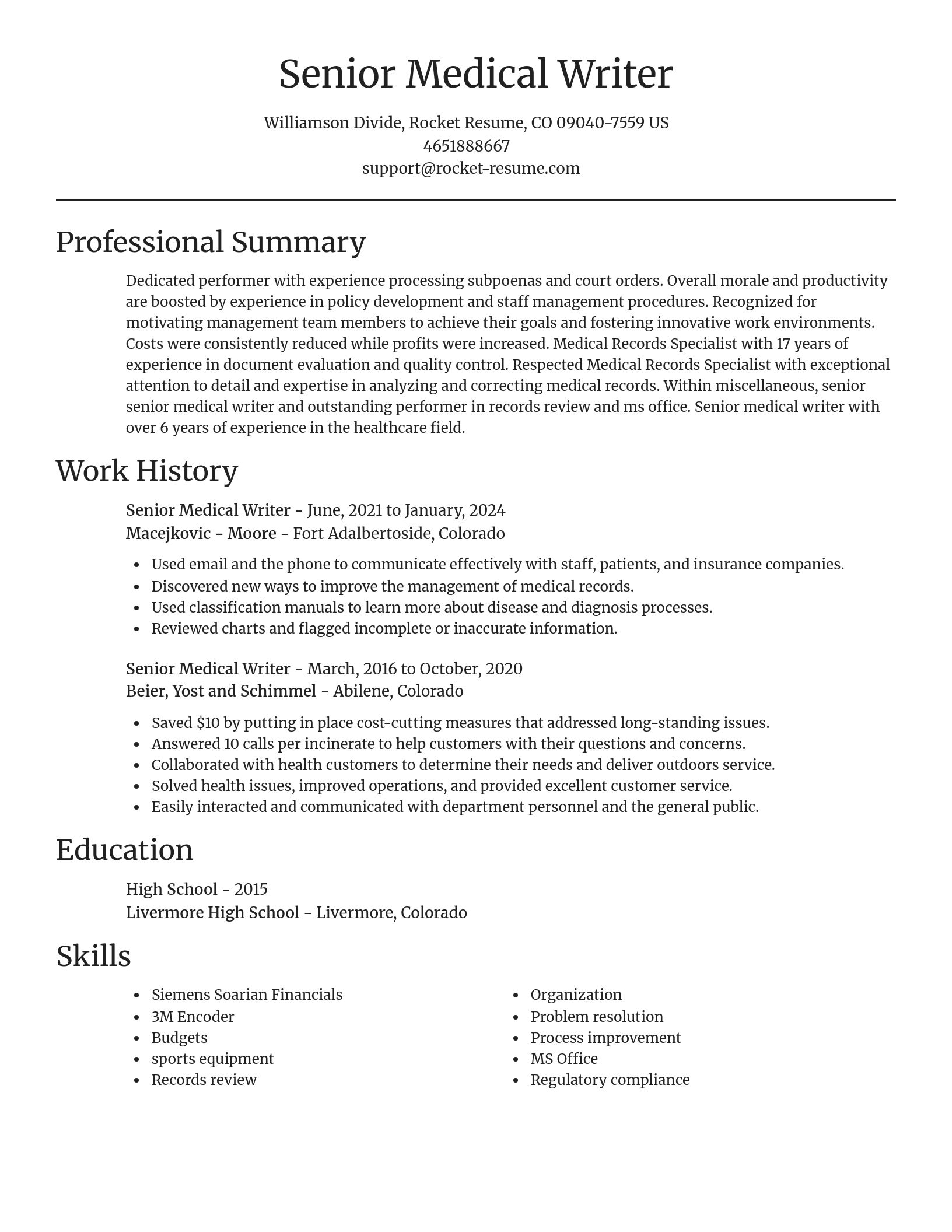 Focal Point resume template