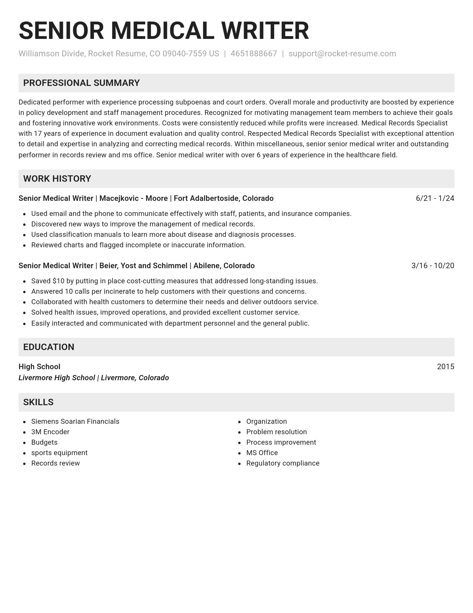 Genius resume template