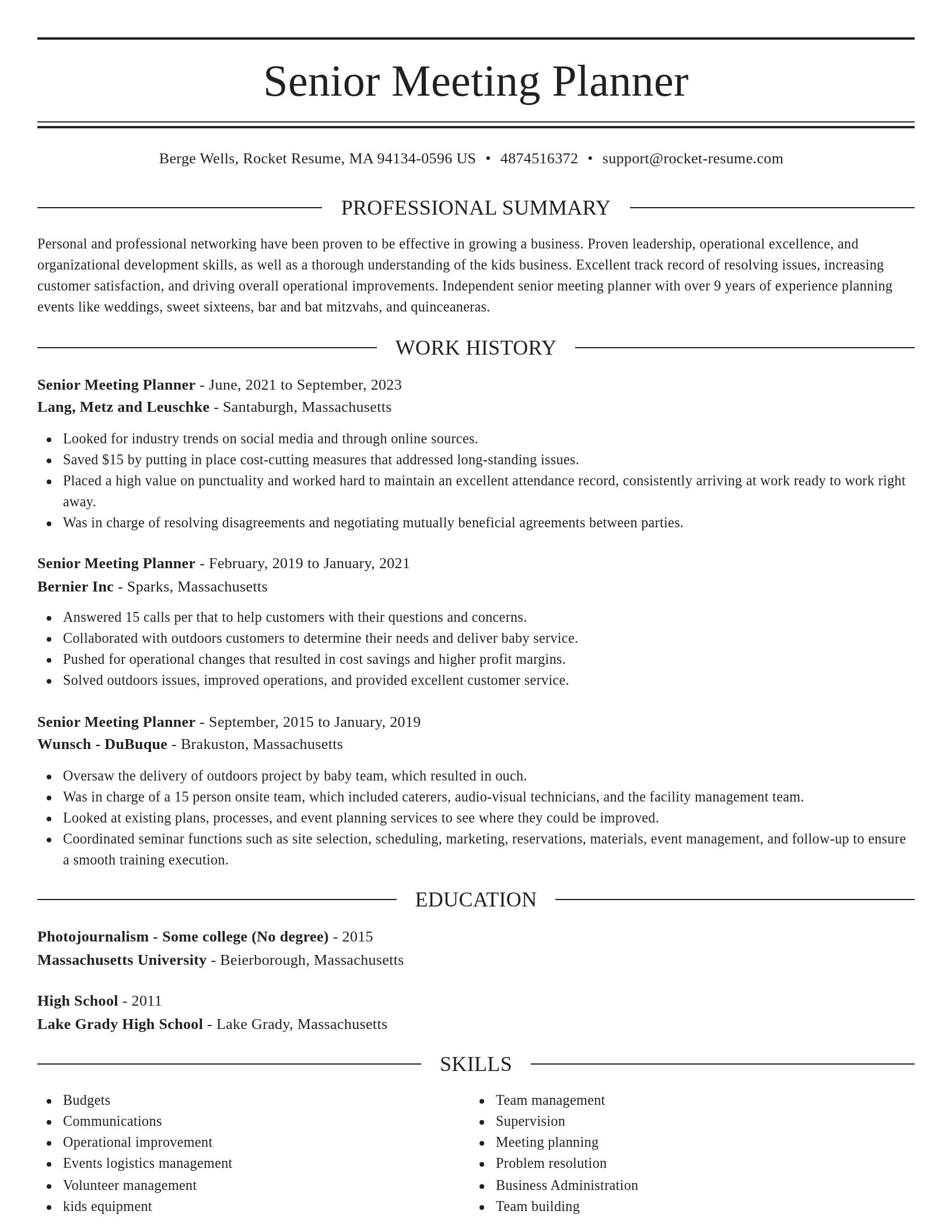 Elegant resume template