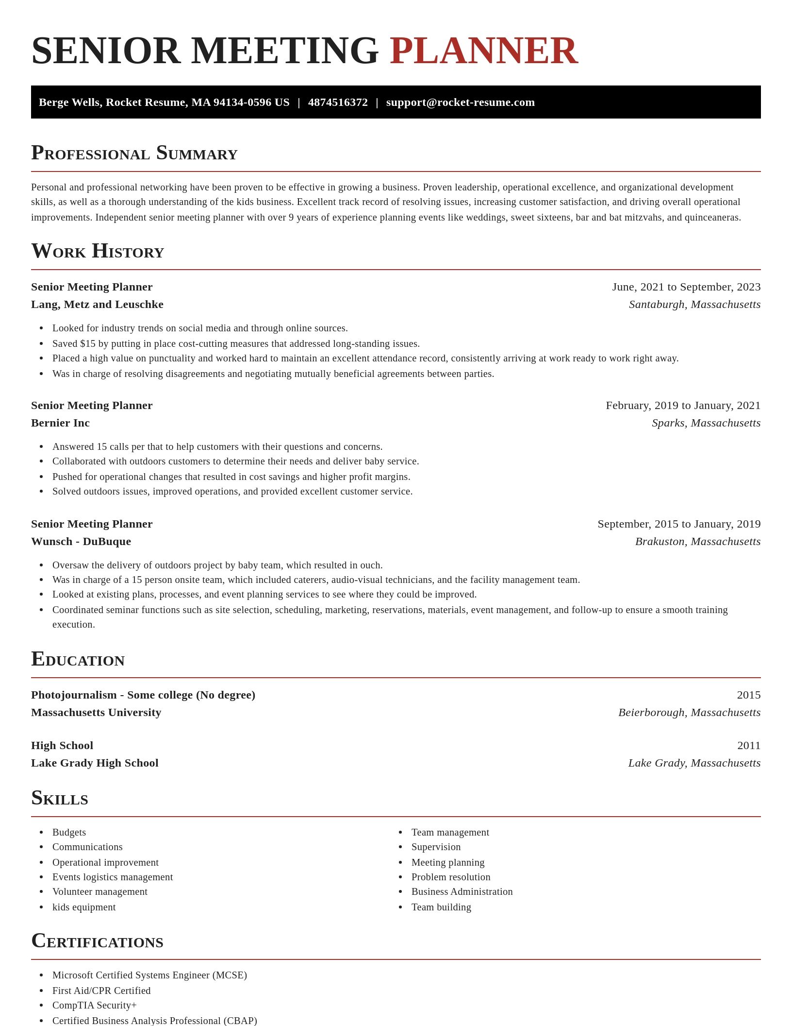 Exquisite resume template