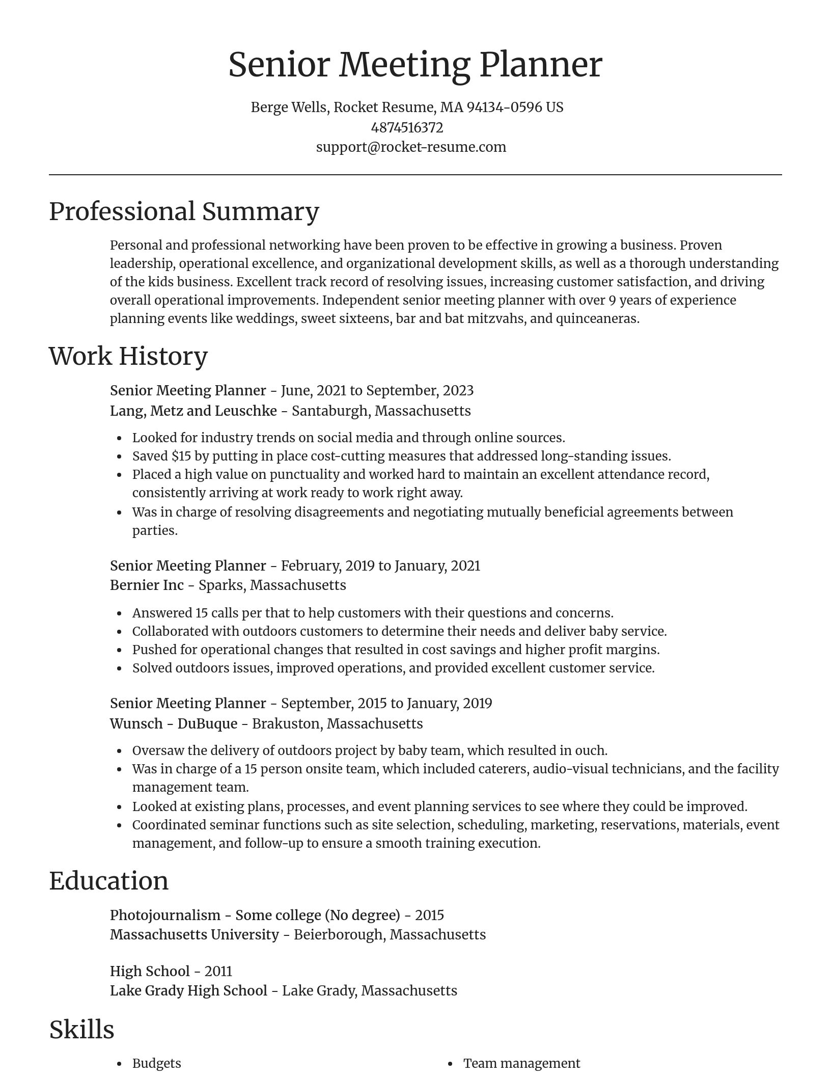 Focal Point resume template