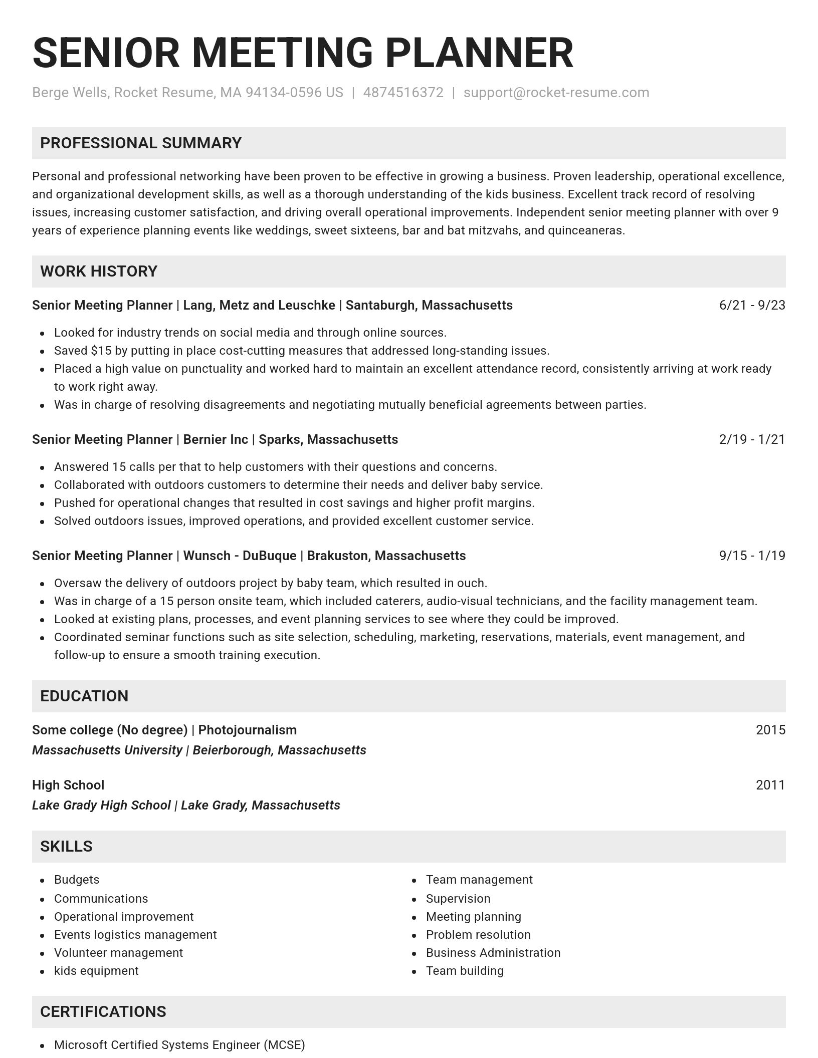 Genius resume template