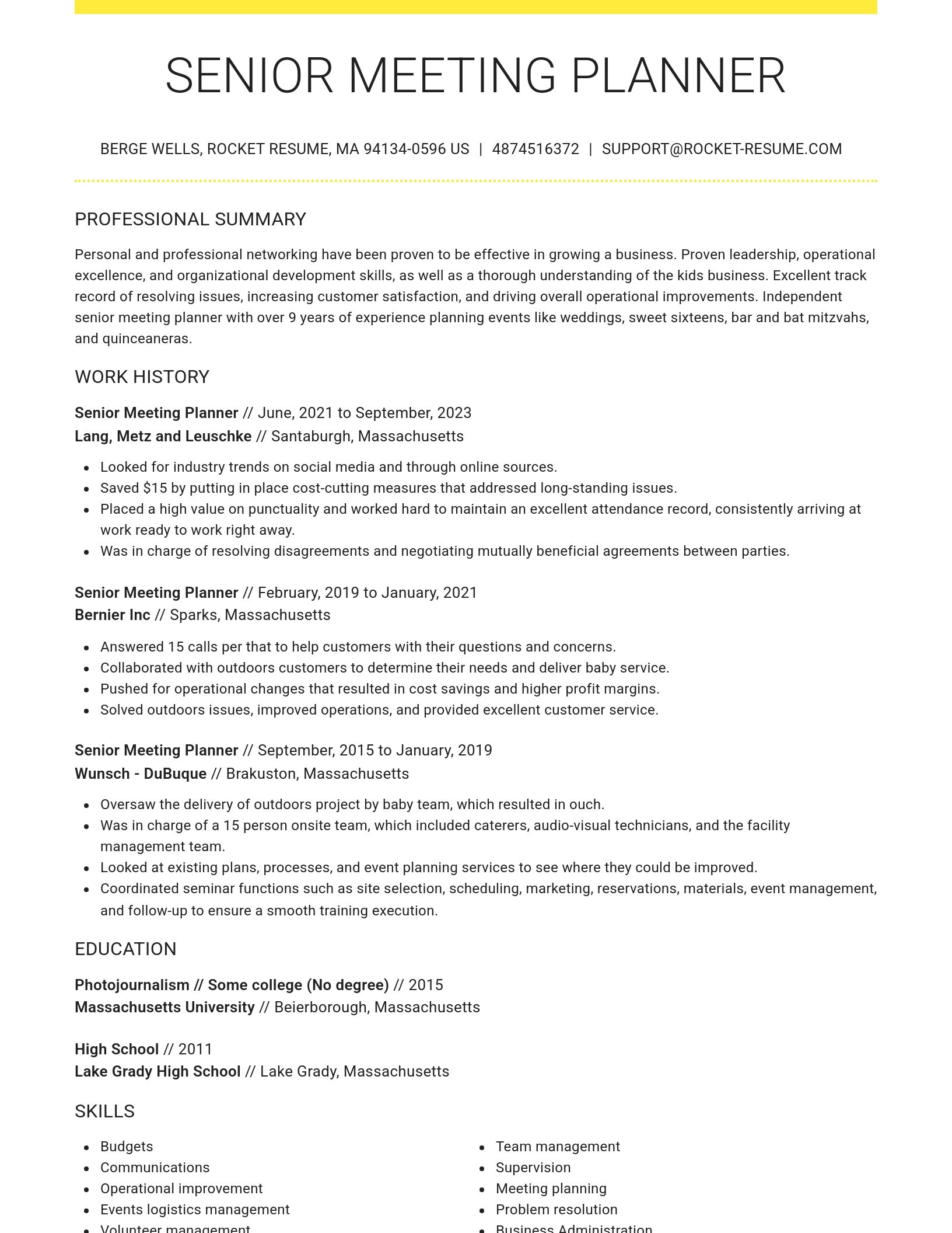 Grand resume template