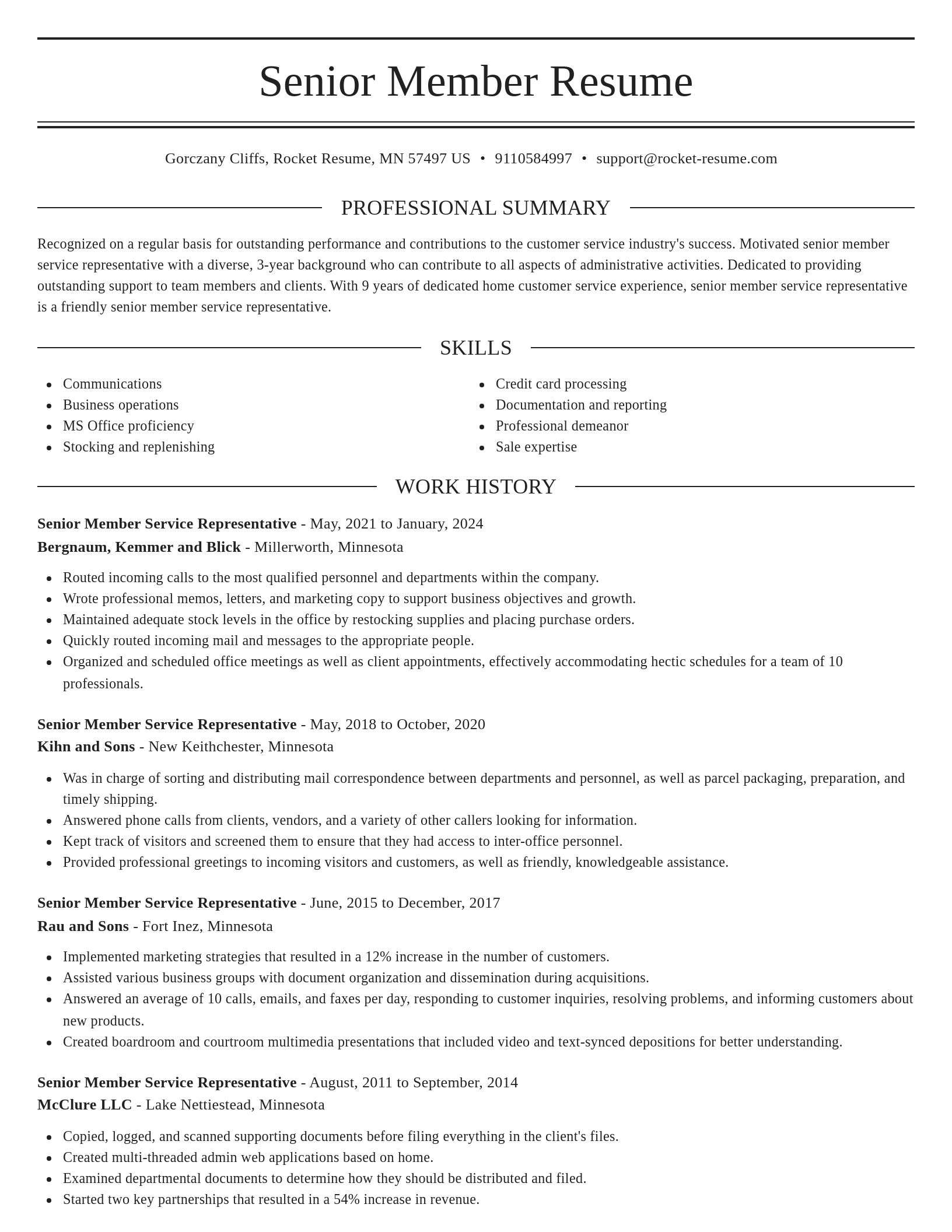 Elegant resume template