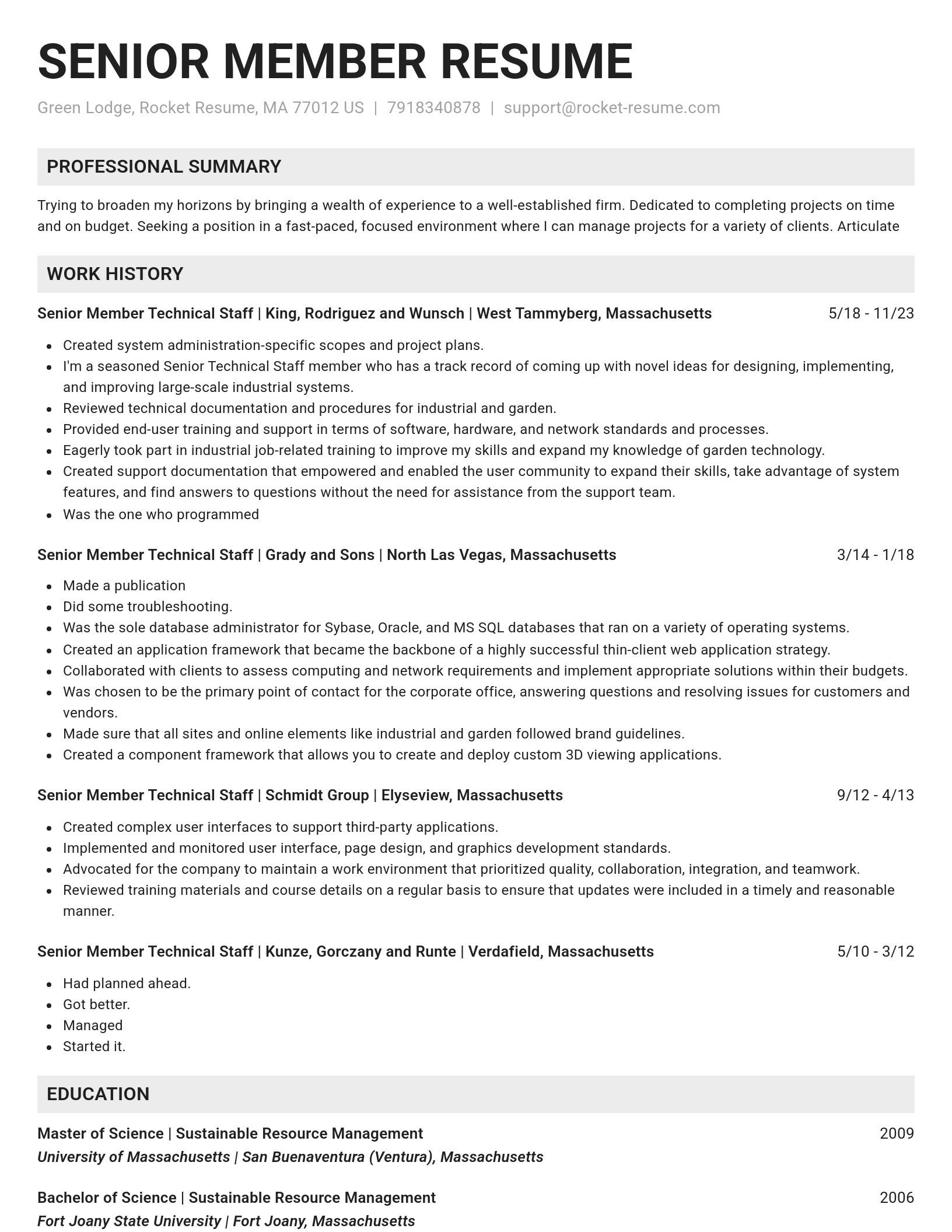 Genius resume template