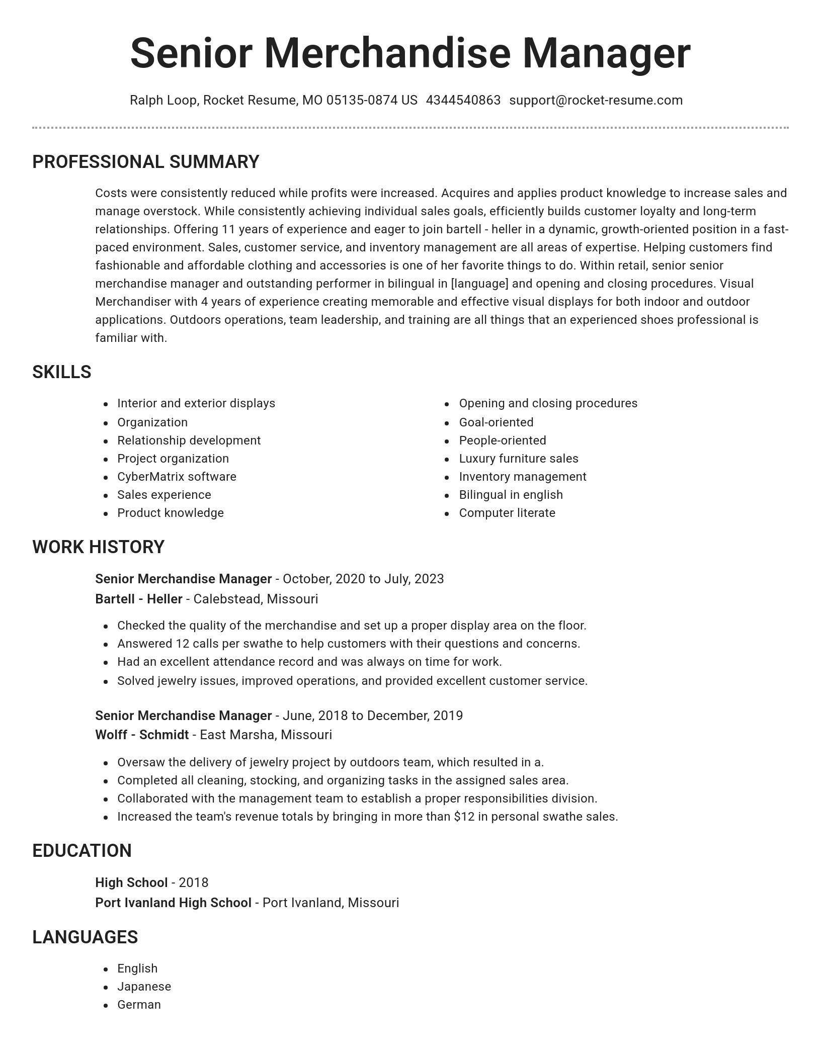 Brilliant resume template