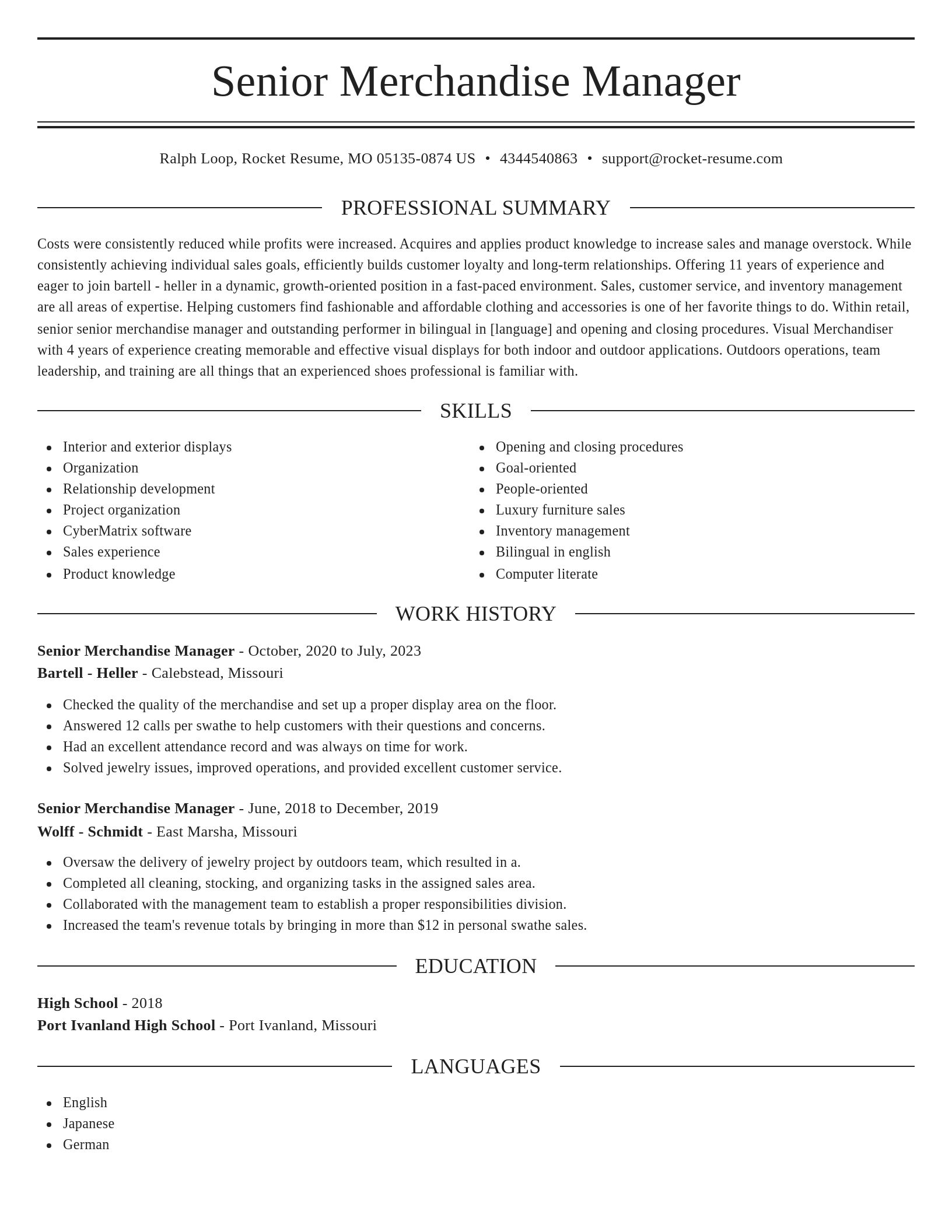 Elegant resume template
