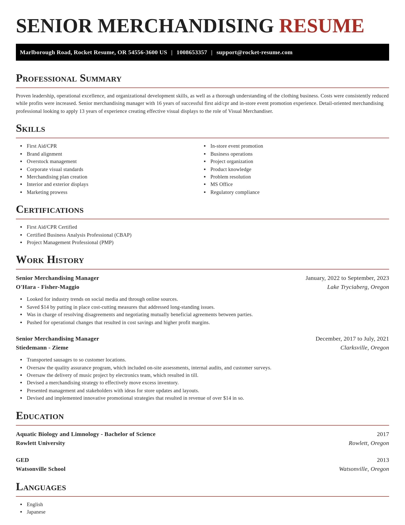 Exquisite resume template