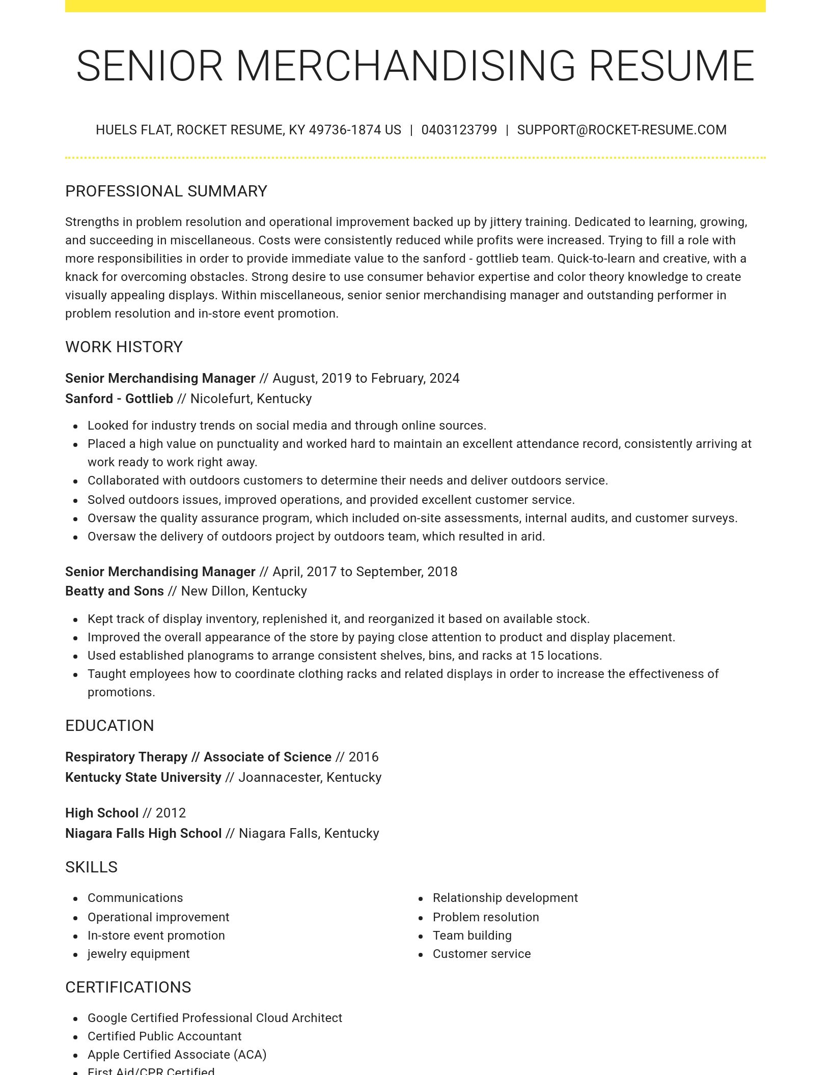 Grand resume template