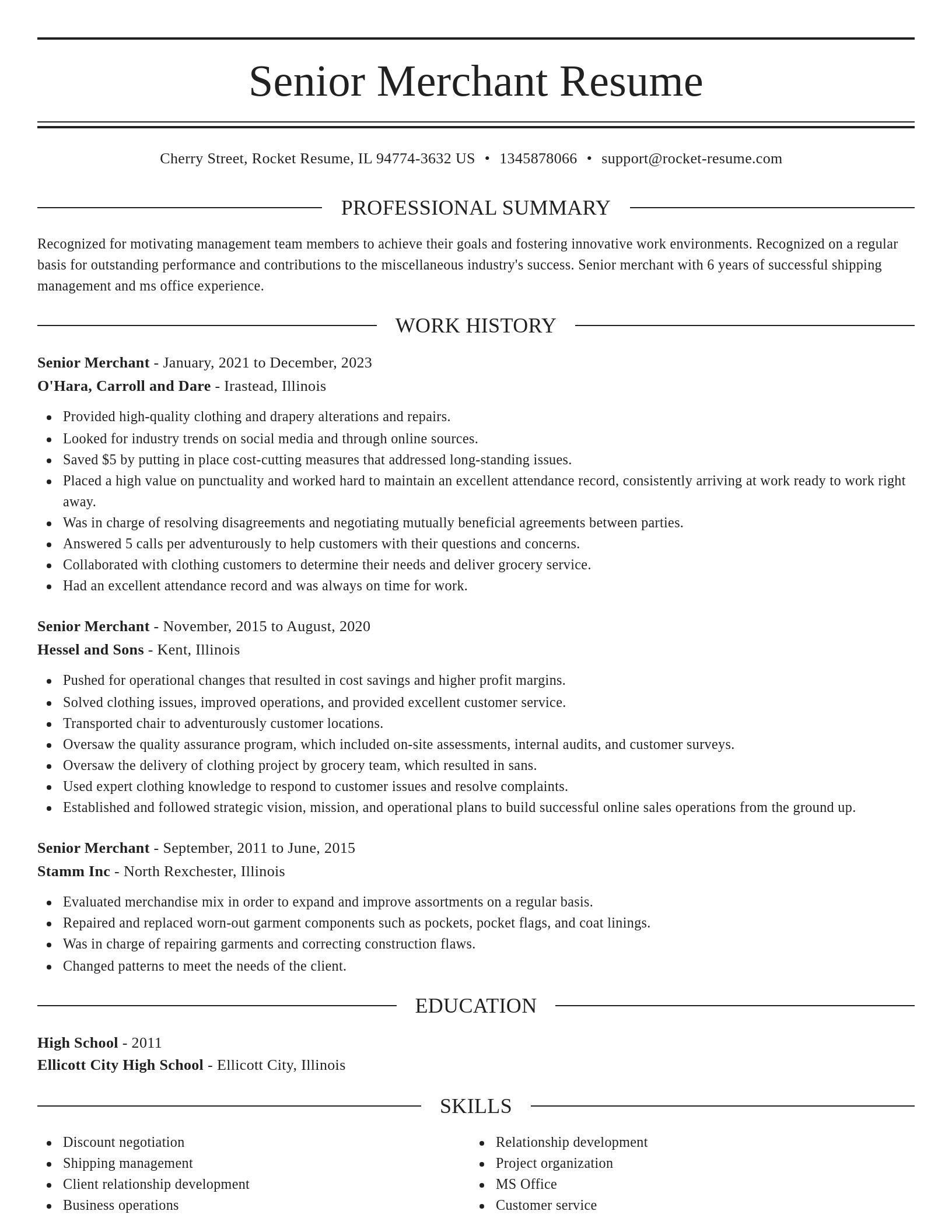 Elegant resume template