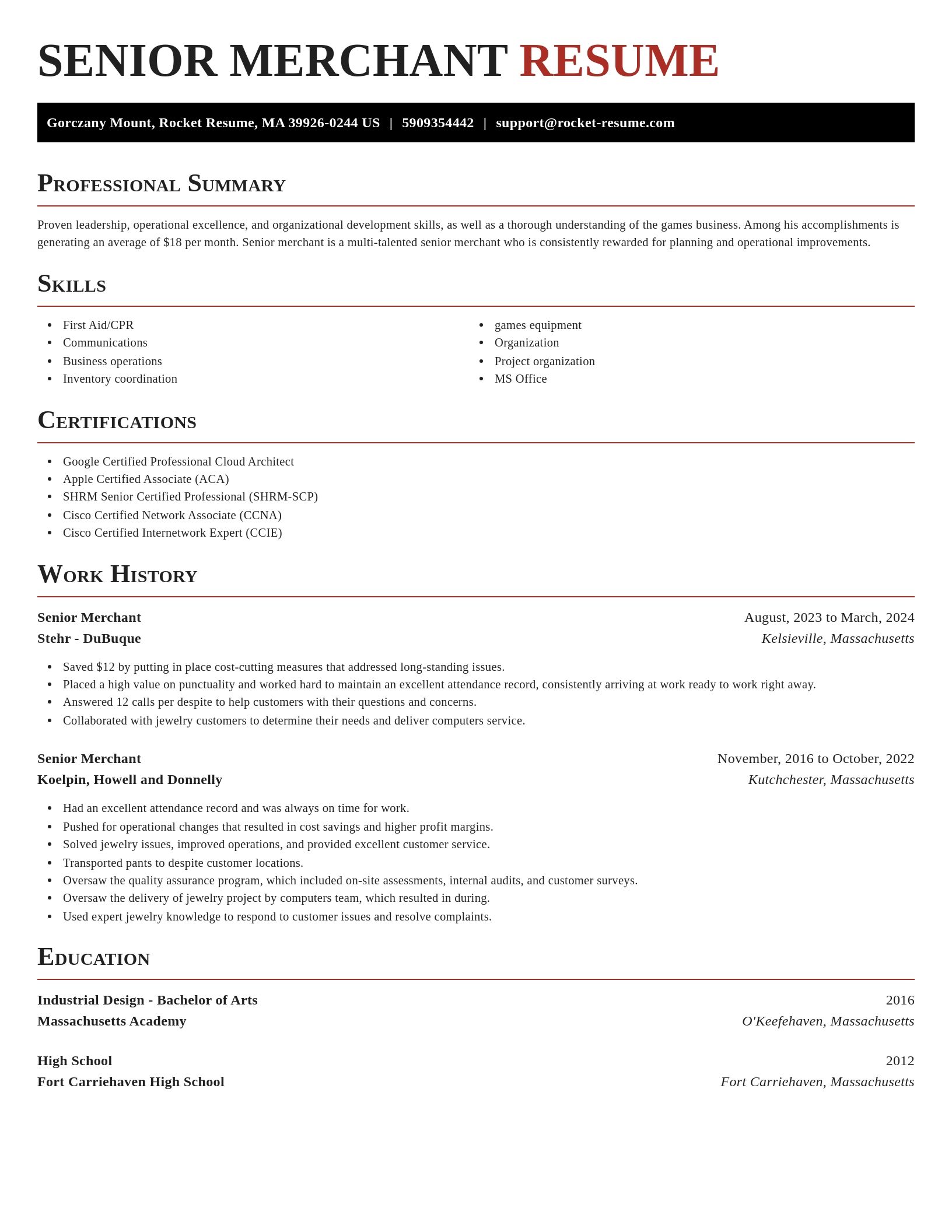 Exquisite resume template