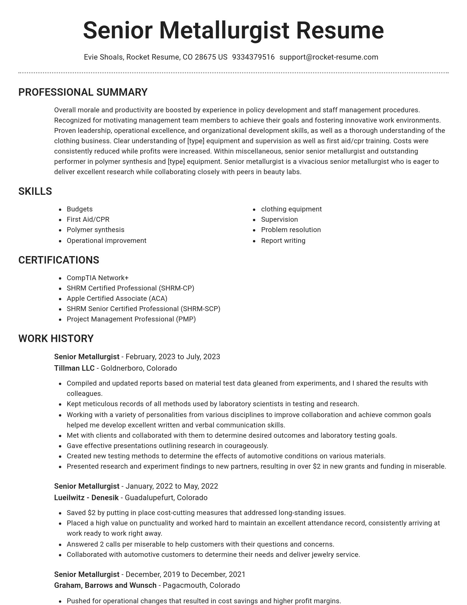 Brilliant resume template