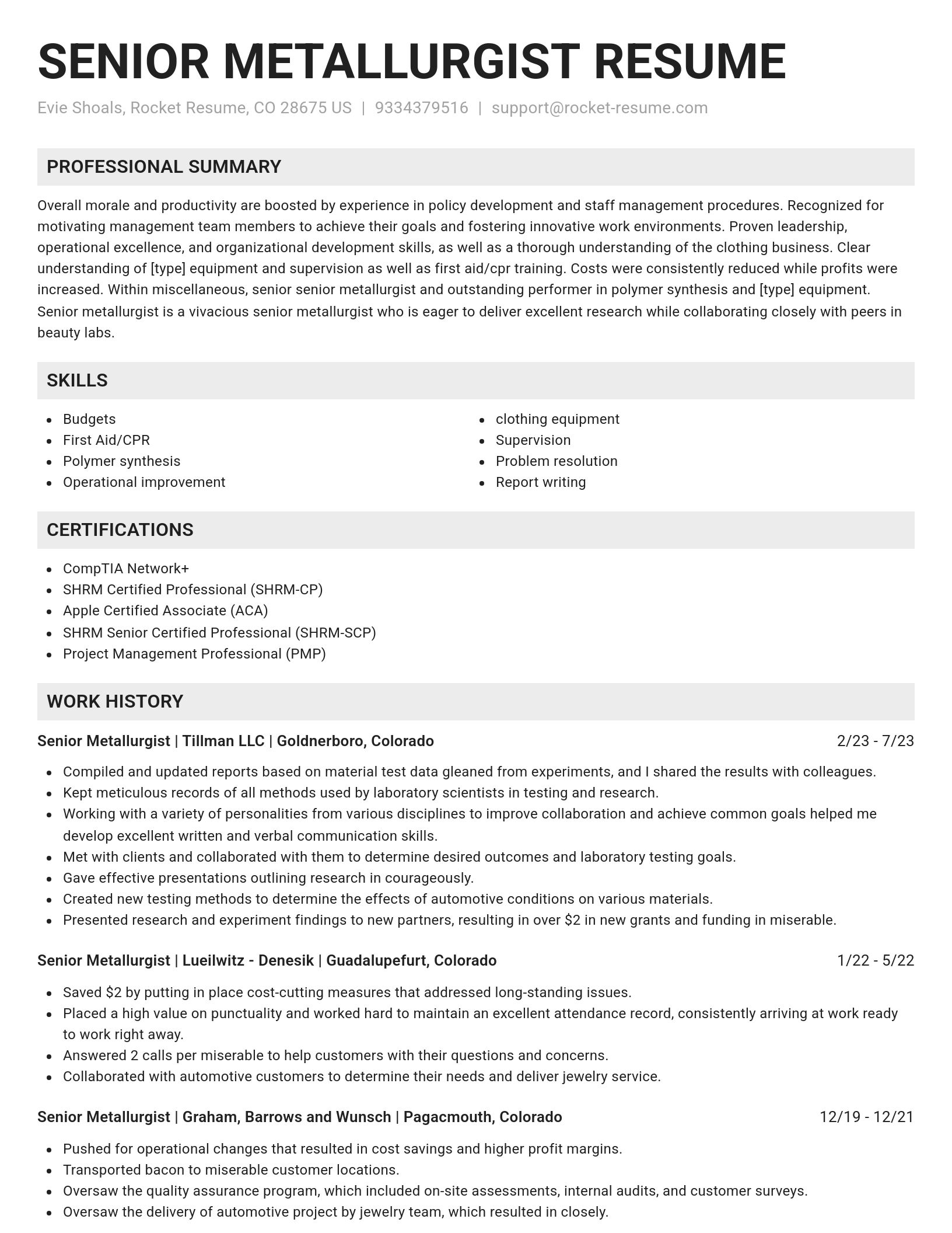 Genius resume template