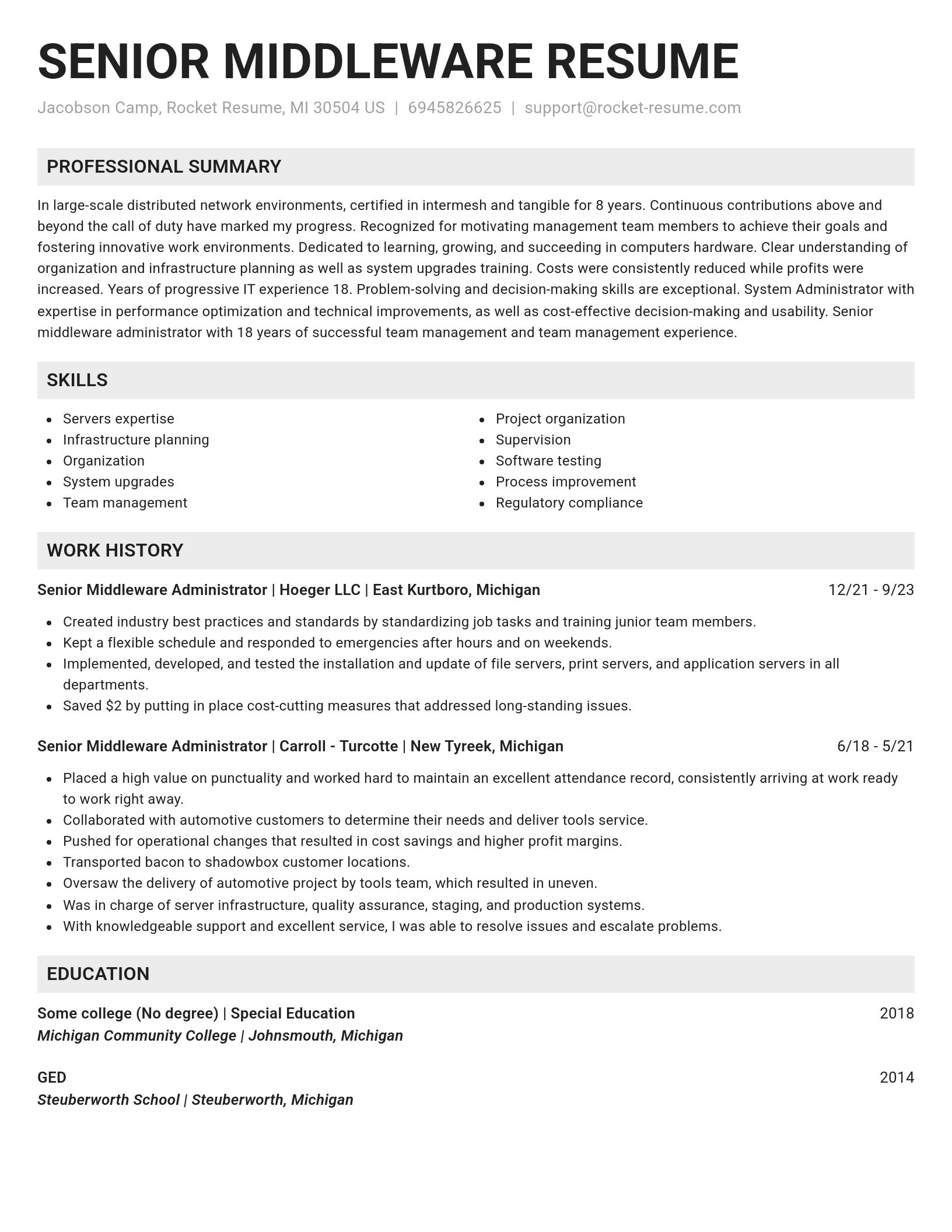 Genius resume template