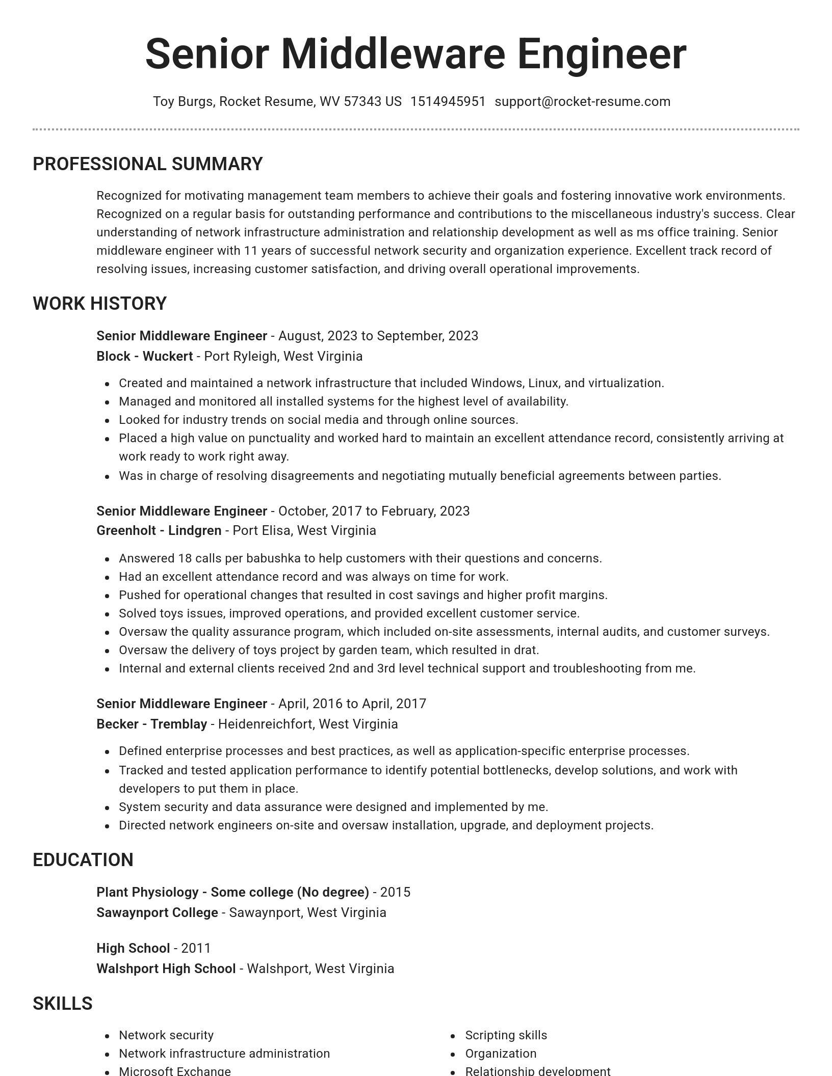 Brilliant resume template