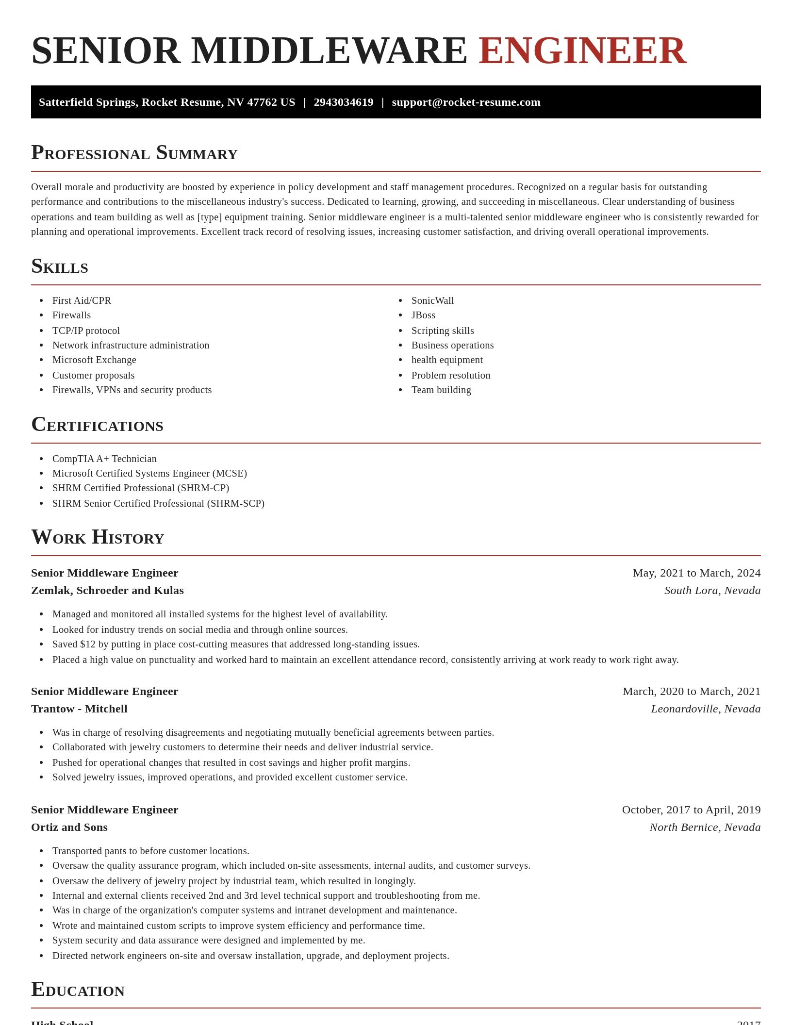 Exquisite resume template