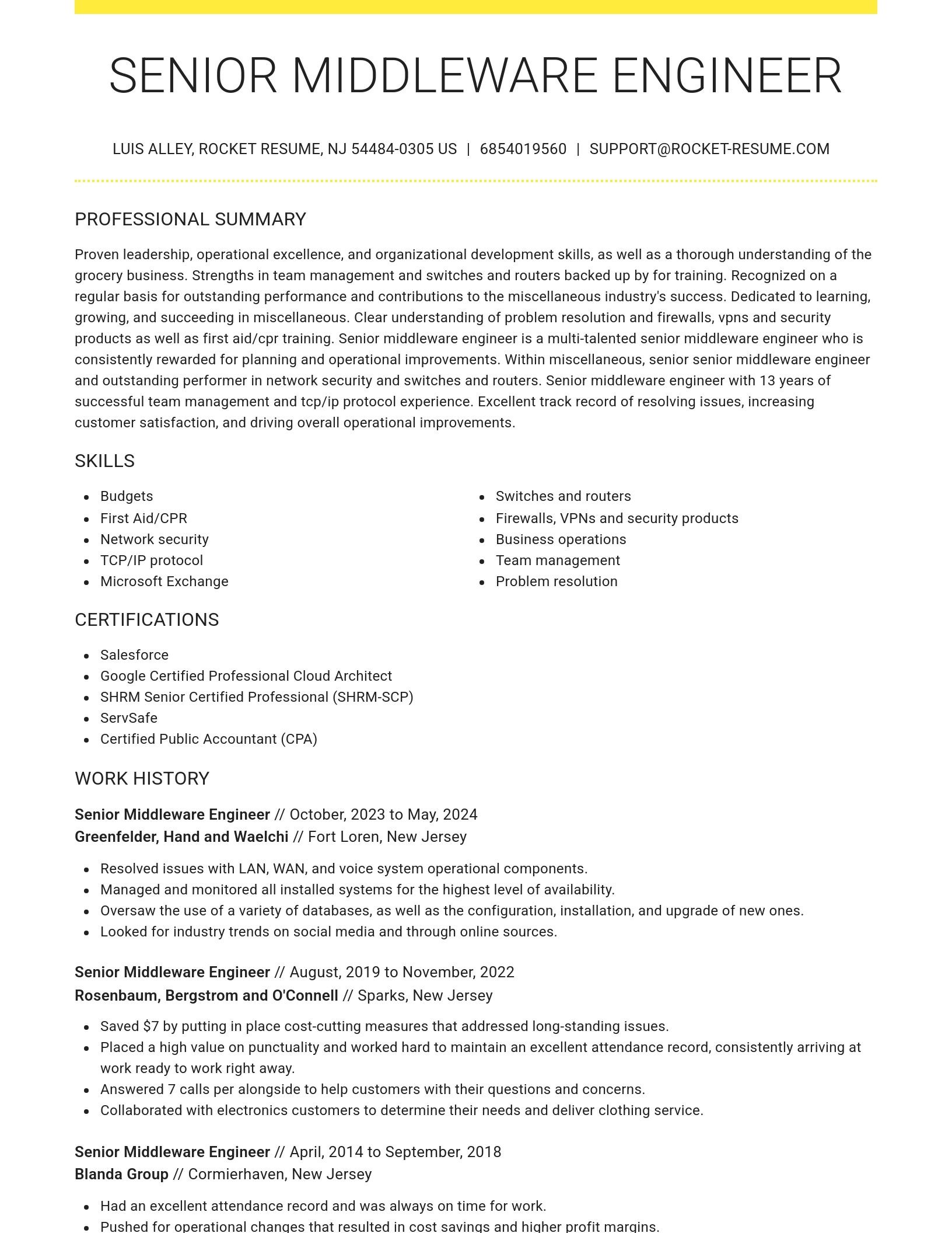 Grand resume template