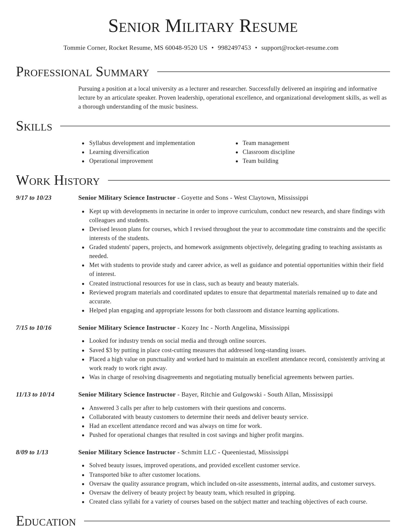 Director resume template