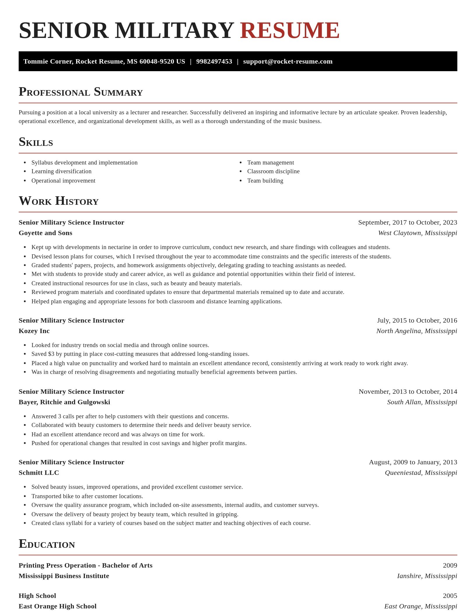 Exquisite resume template