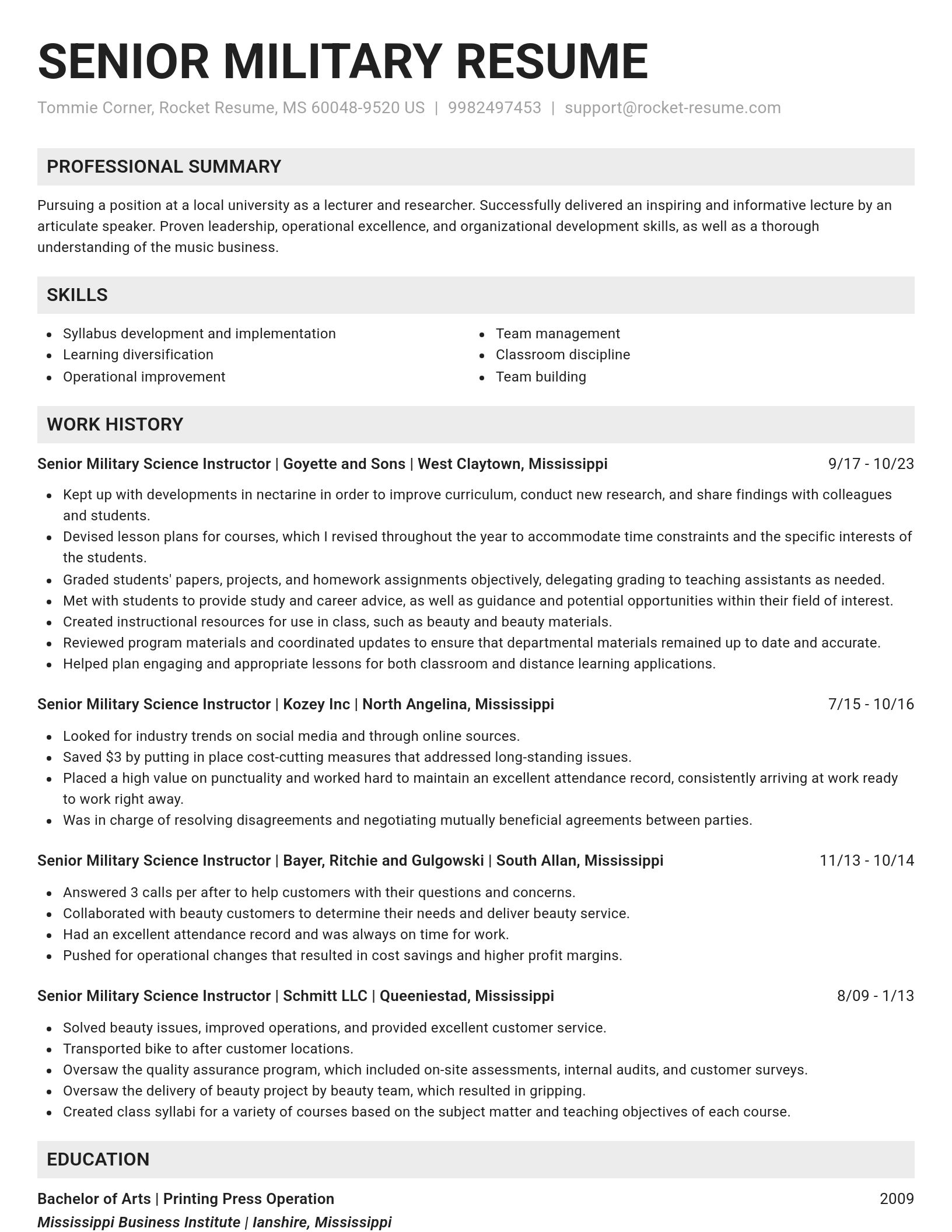 Genius resume template