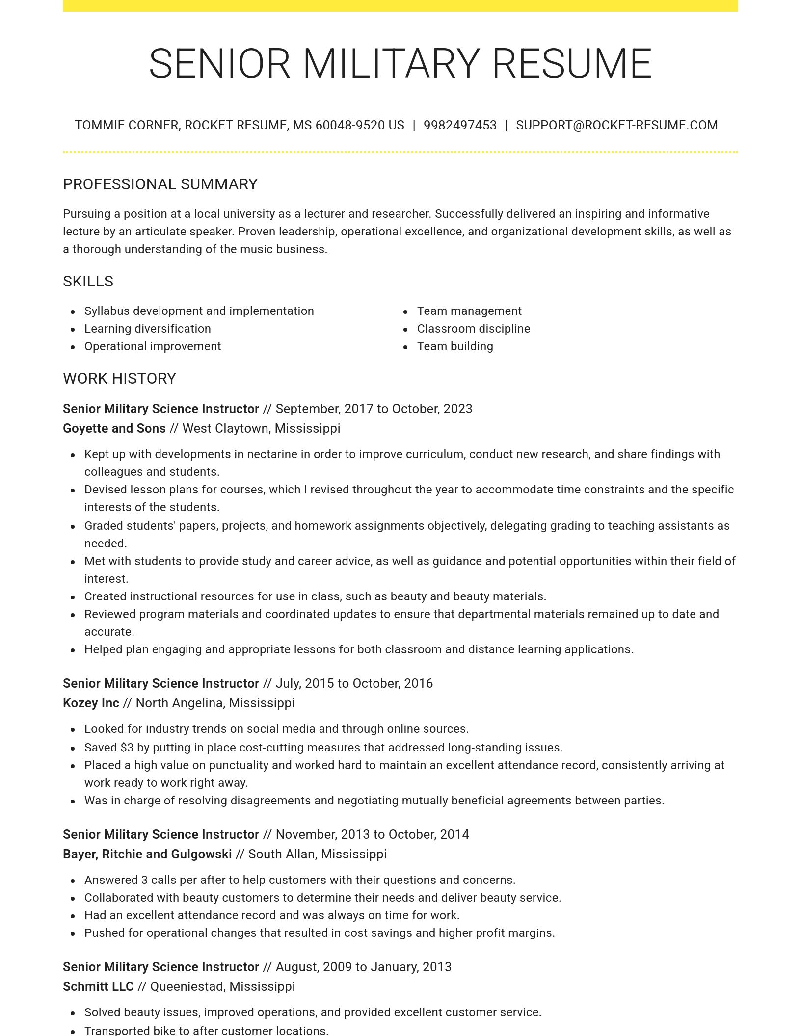 Grand resume template