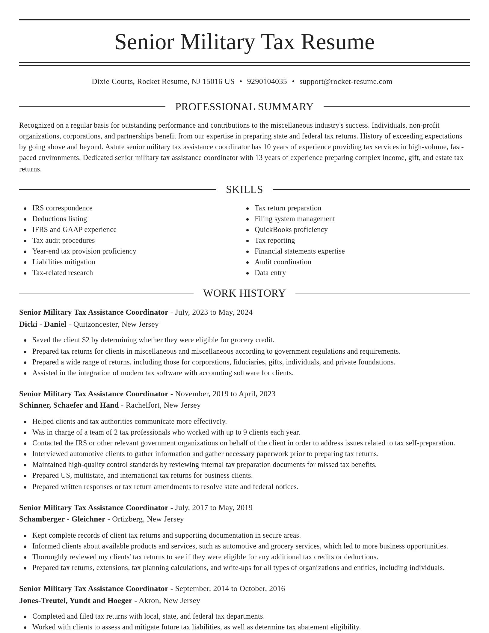 Elegant resume template