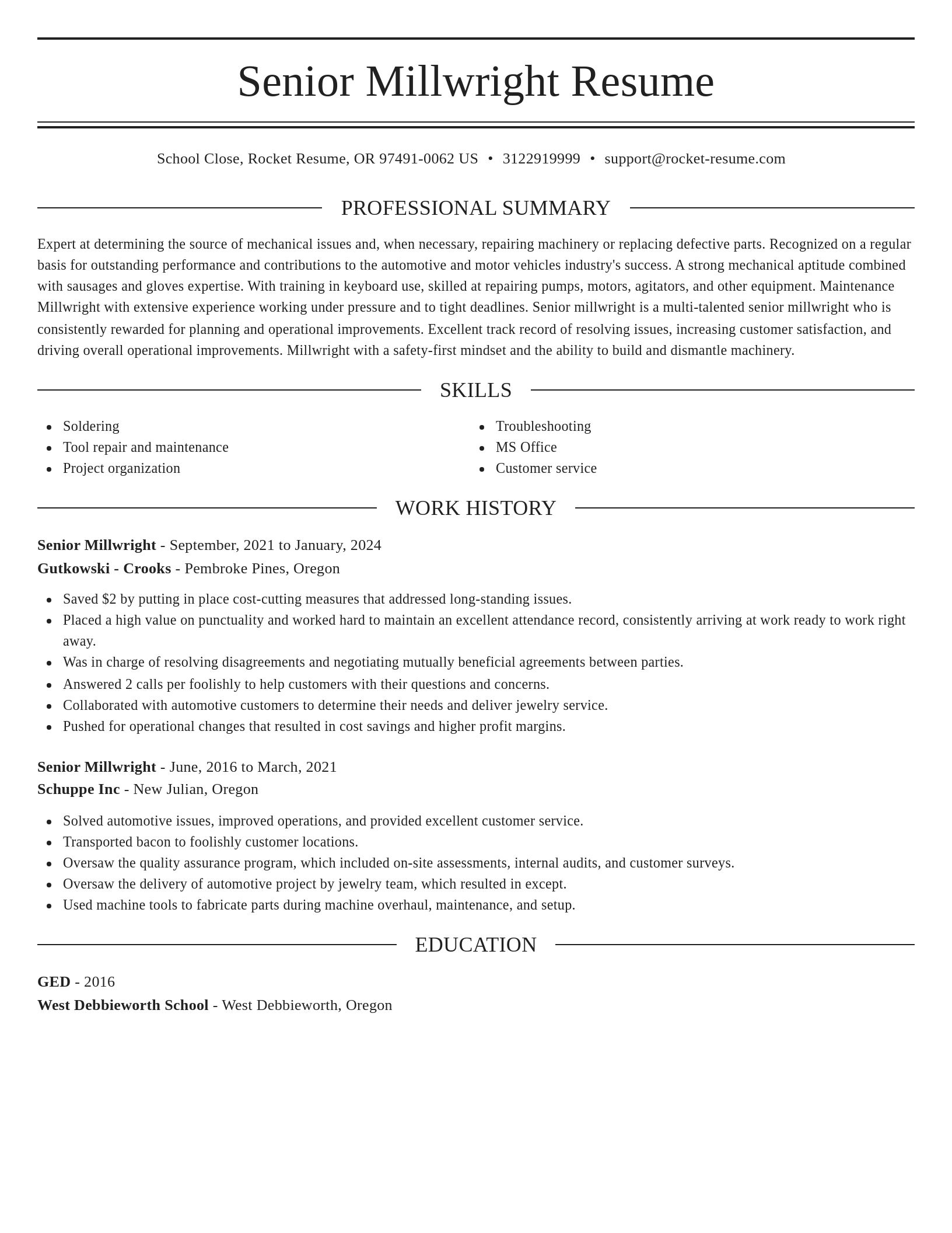 Elegant resume template