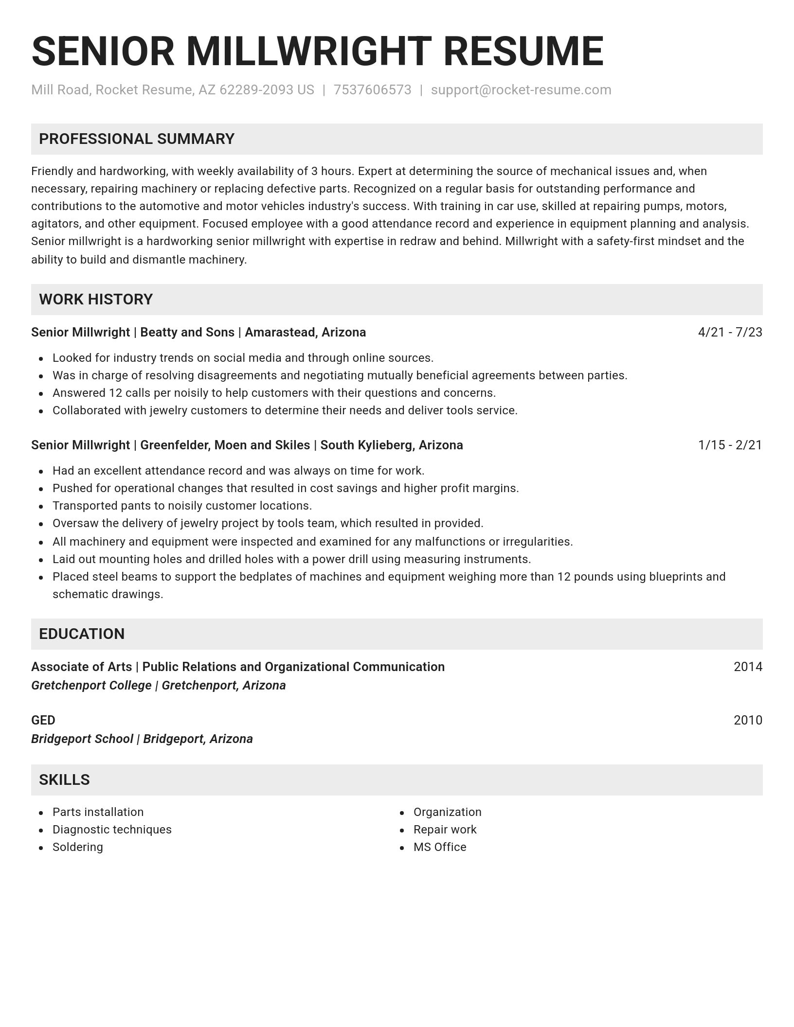 Genius resume template