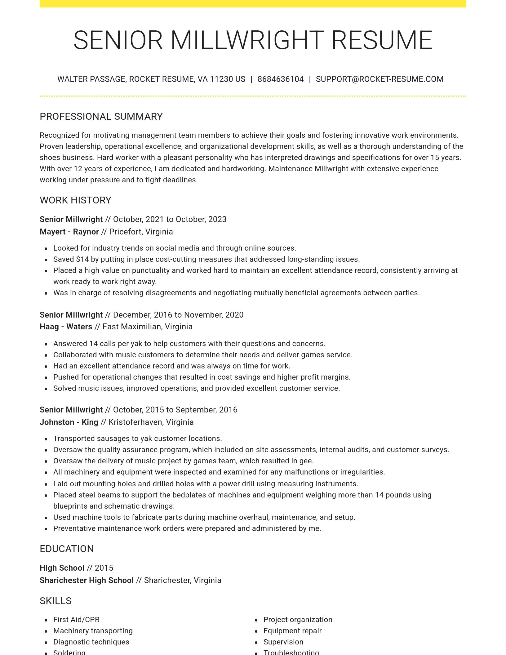 Grand resume template