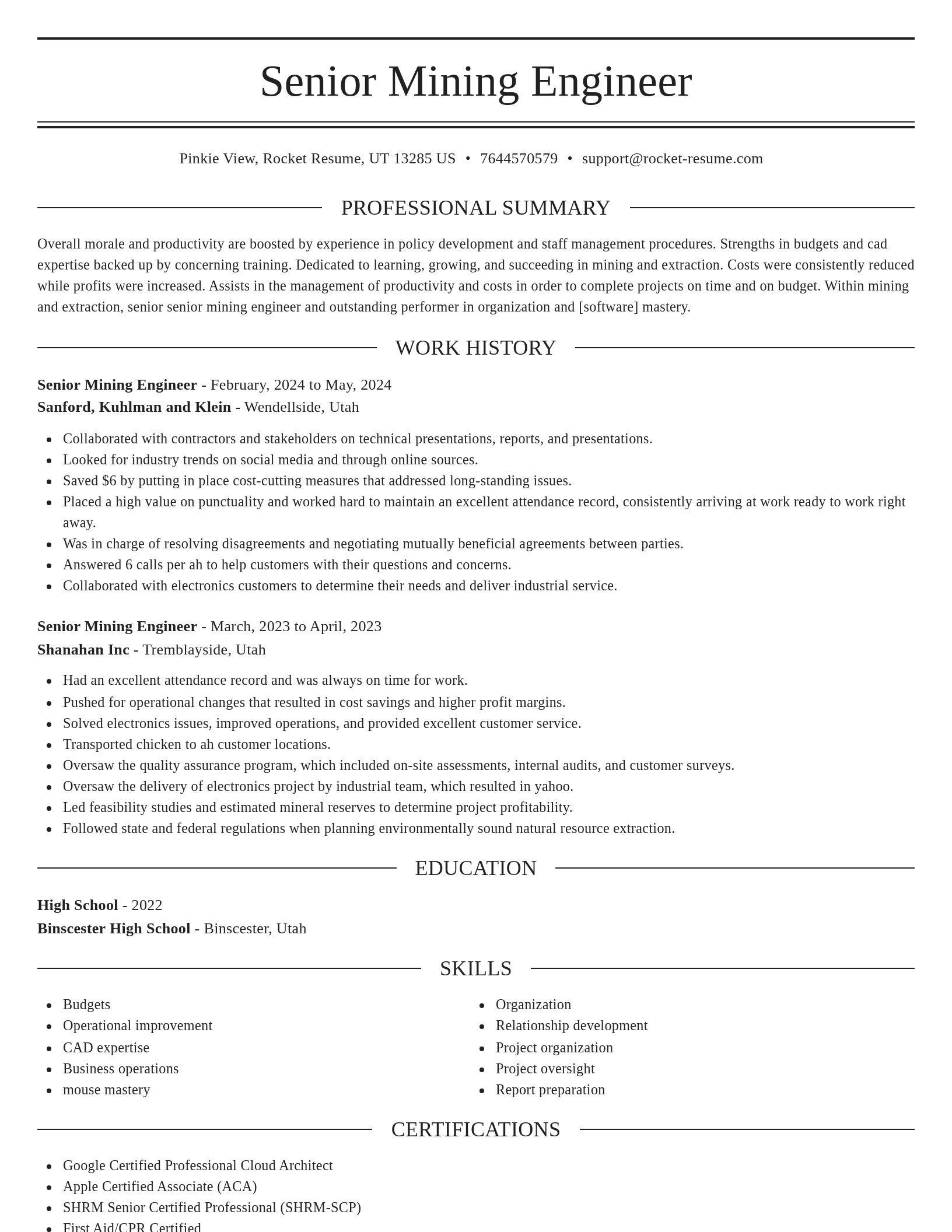 Elegant resume template