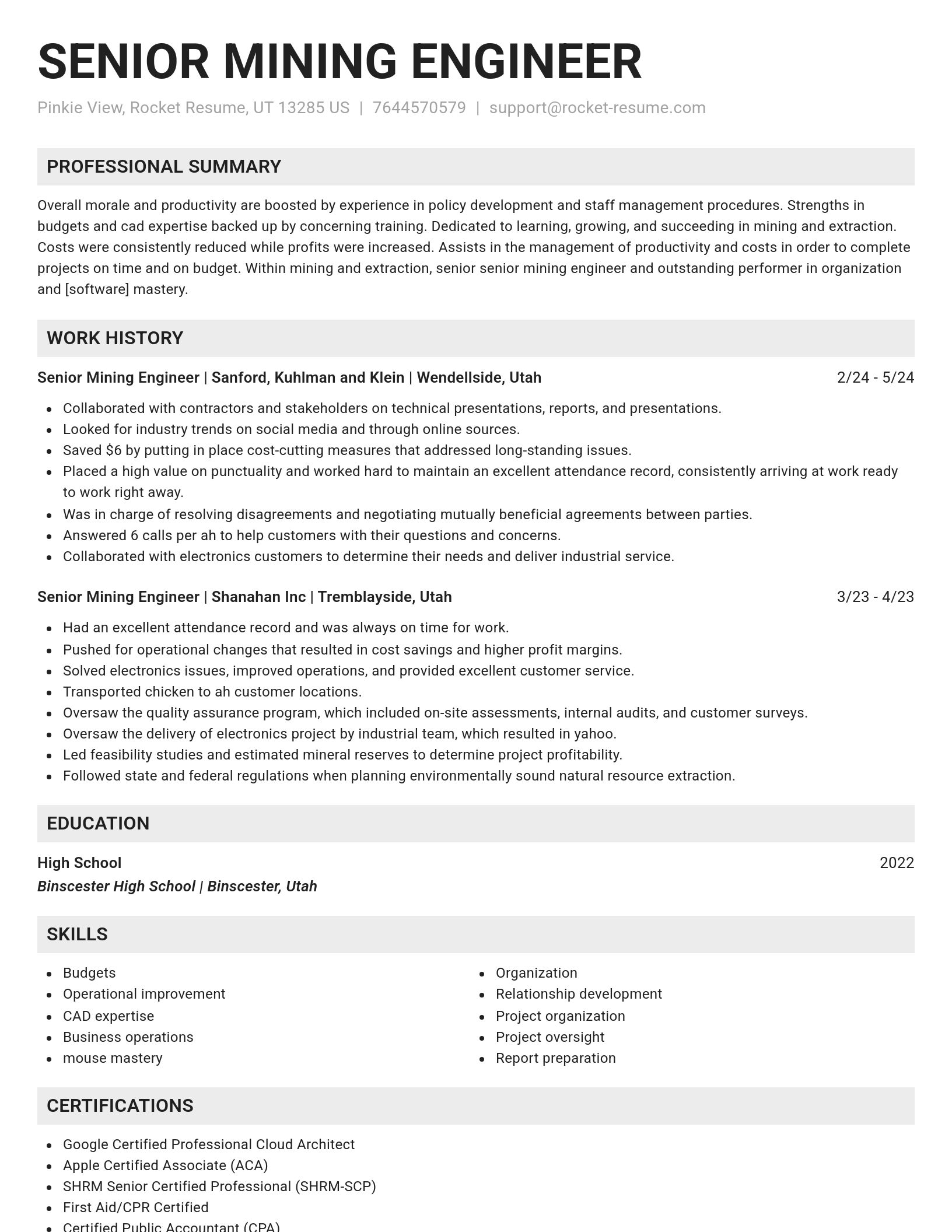 Genius resume template
