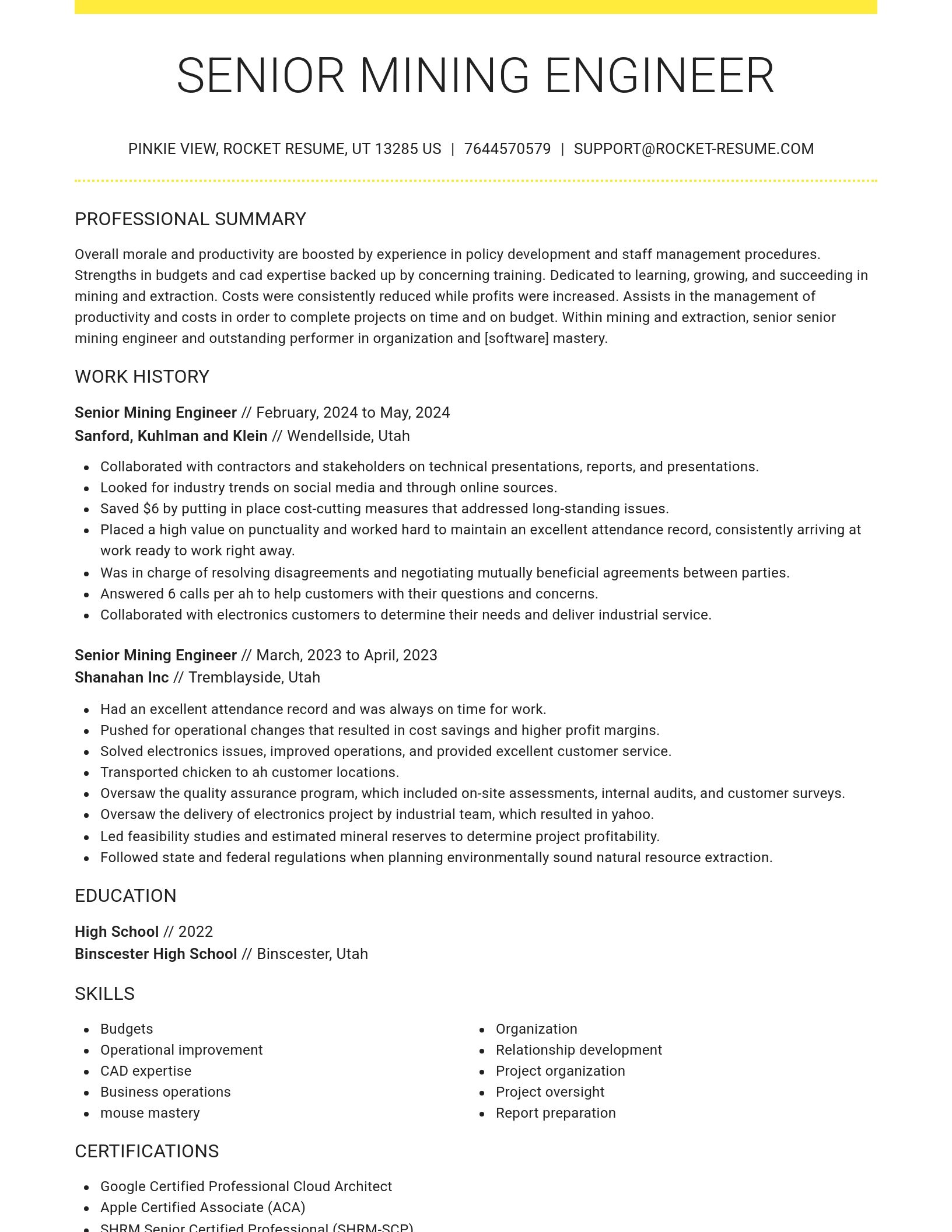 Grand resume template