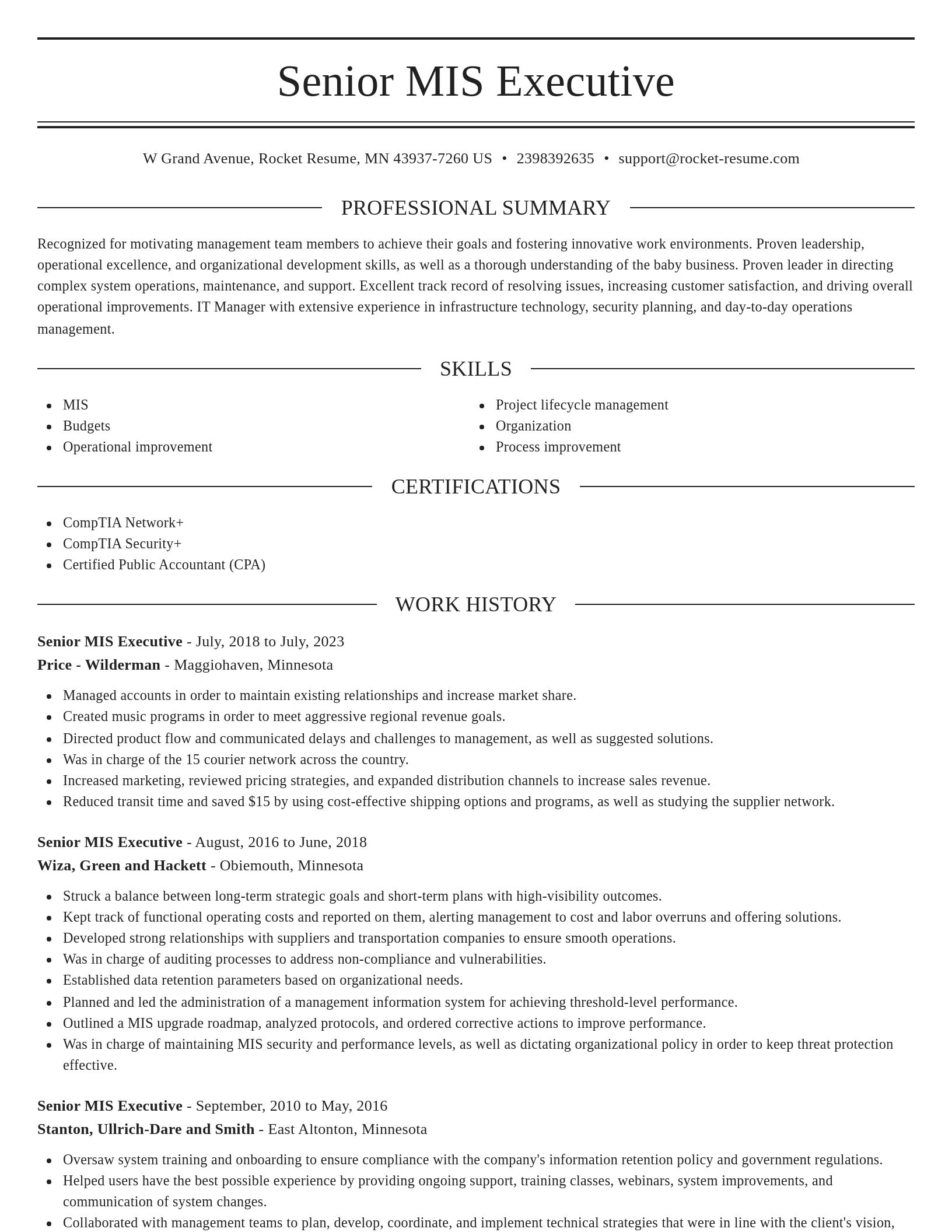 Elegant resume template
