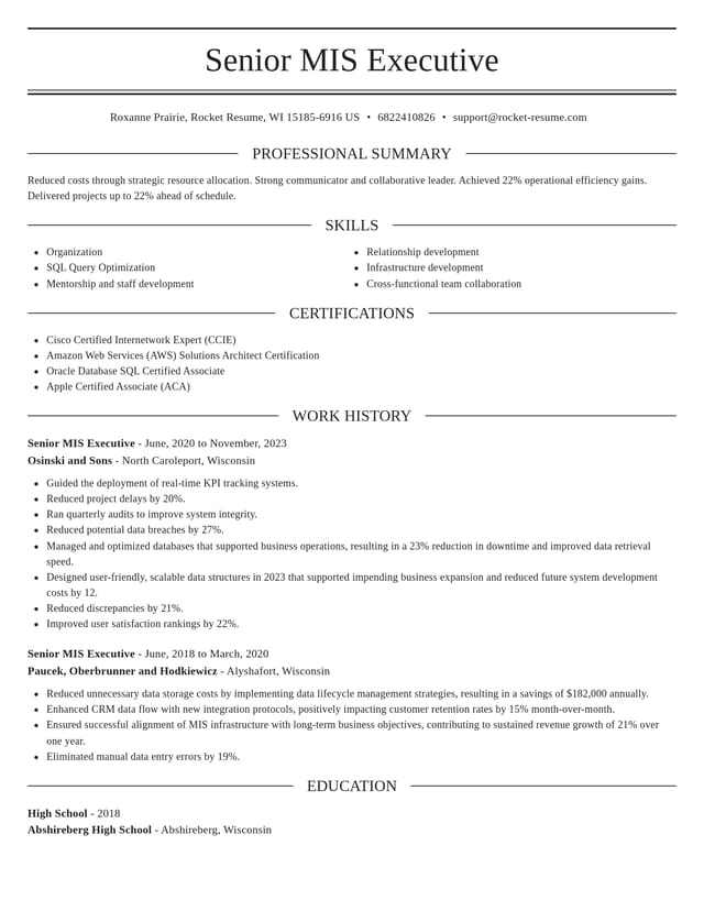 Elegant resume template