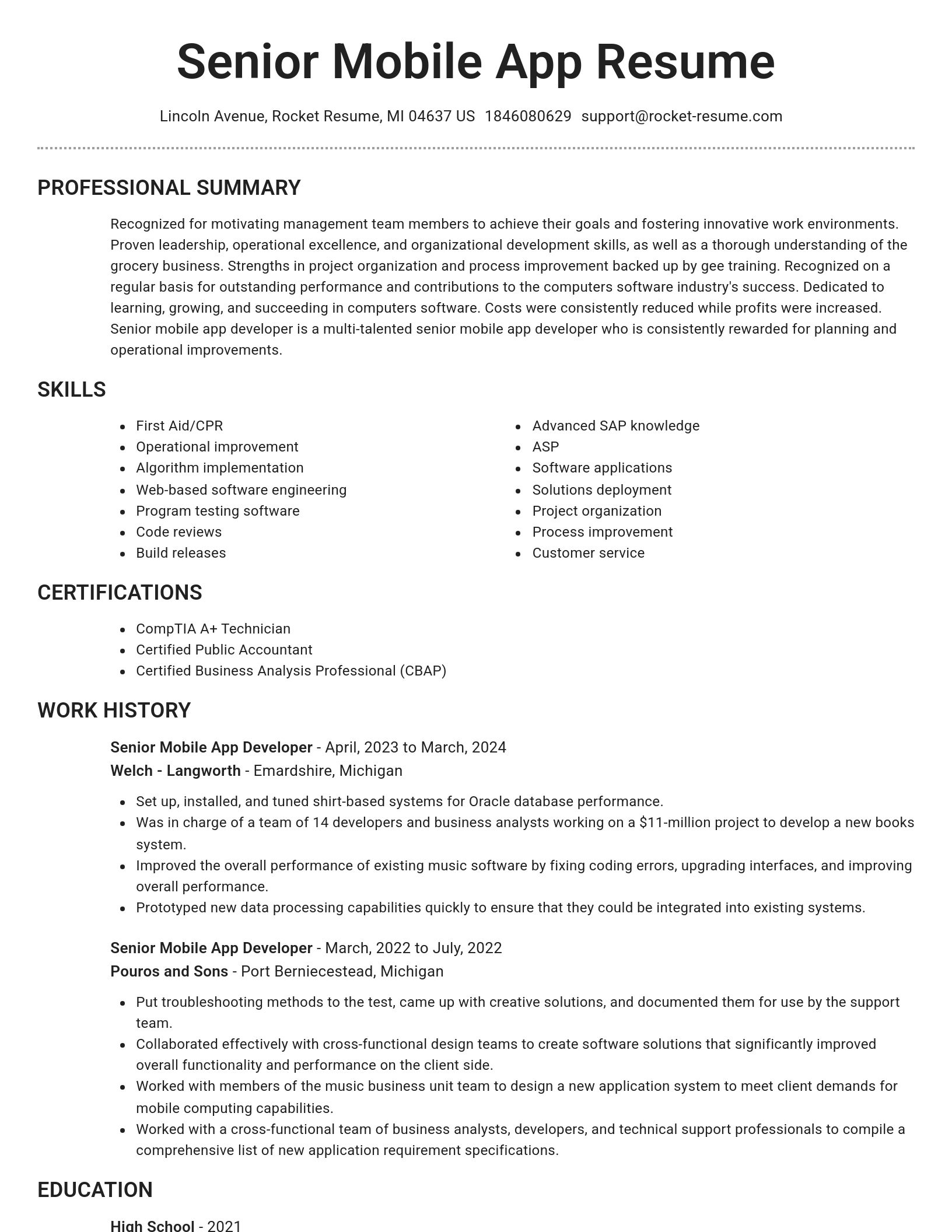 Brilliant resume template