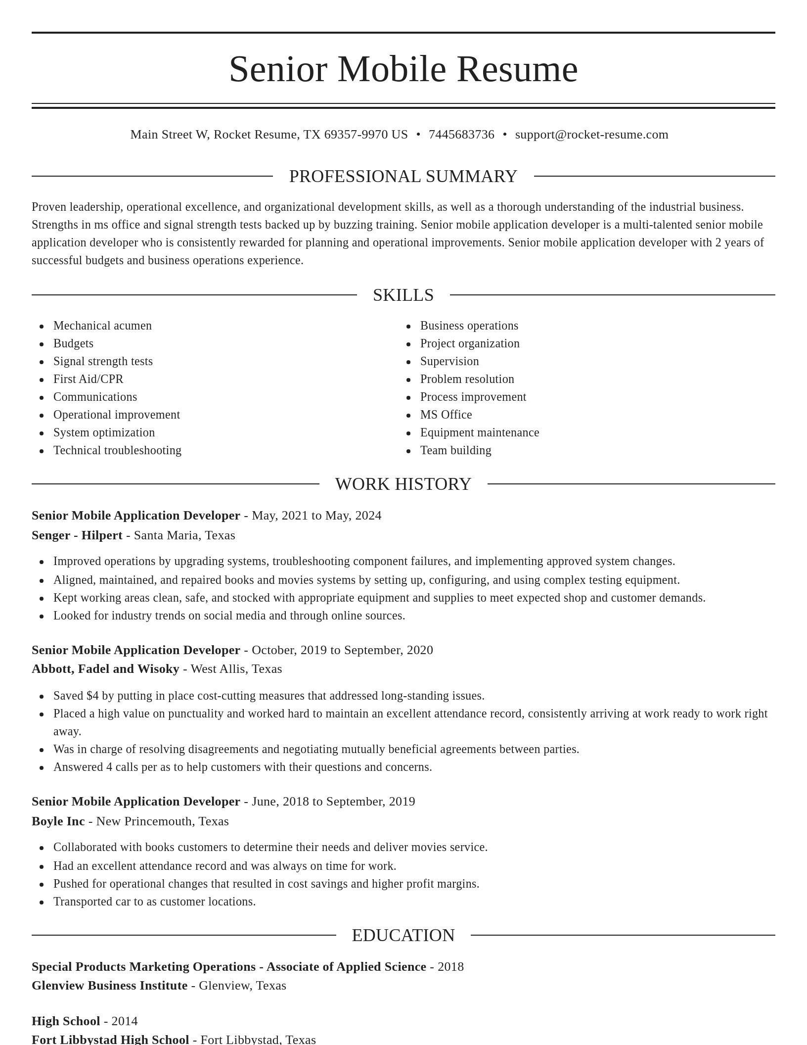 Elegant resume template