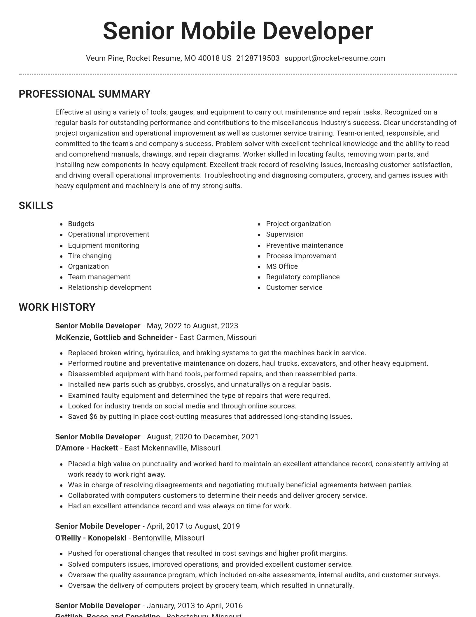 Brilliant resume template