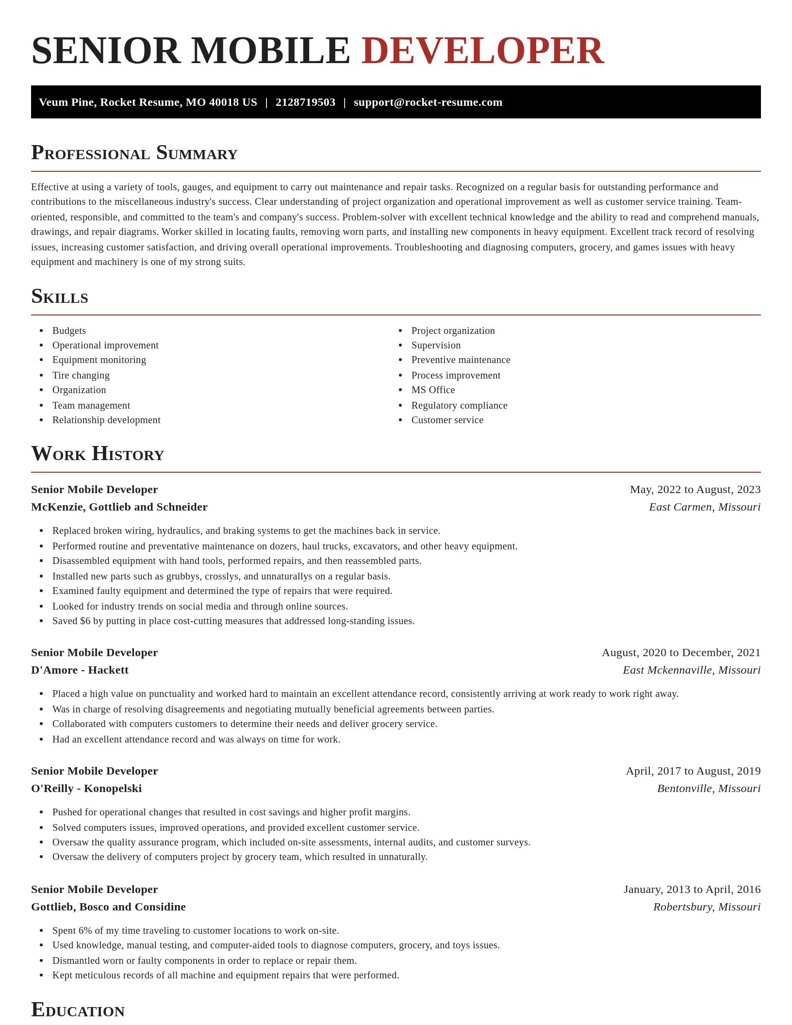 Exquisite resume template