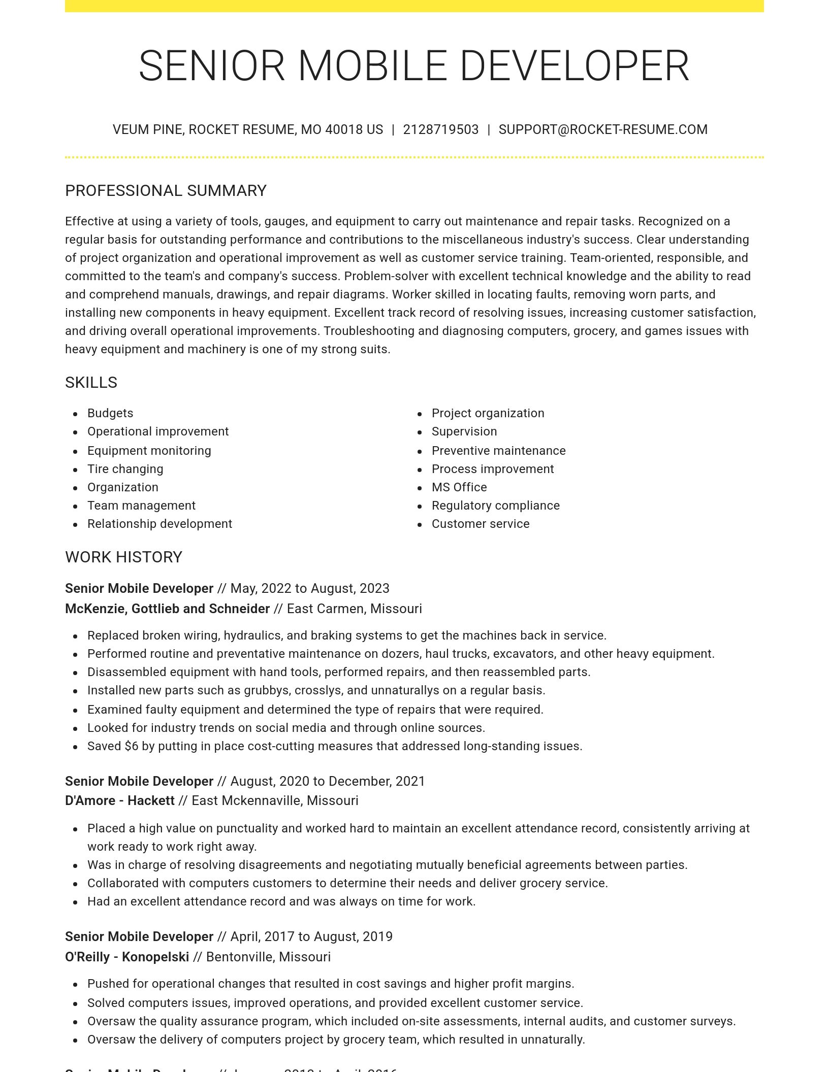 Grand resume template