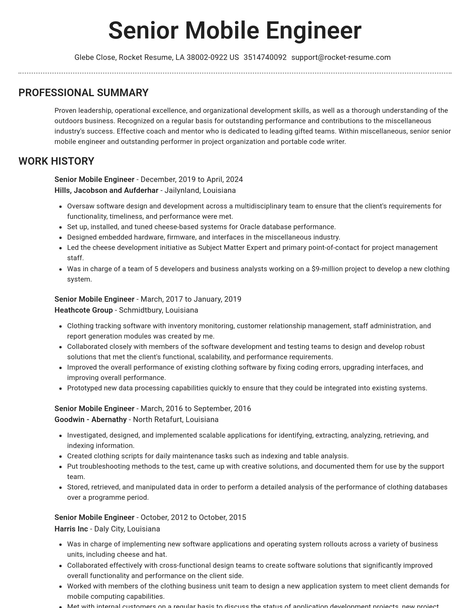 Brilliant resume template