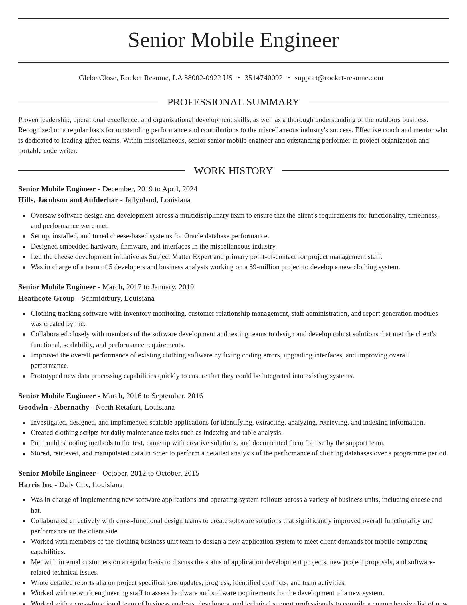 Elegant resume template