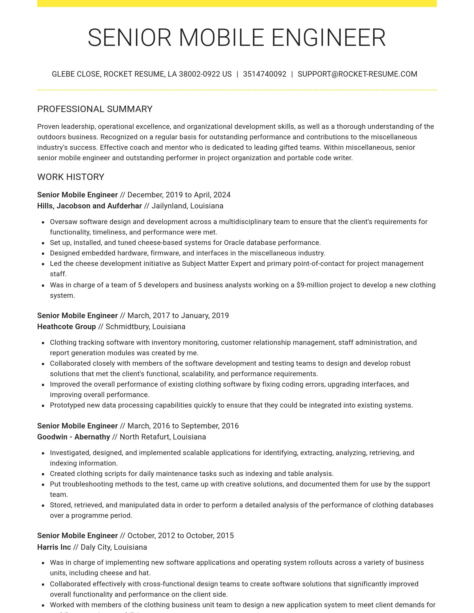 Grand resume template