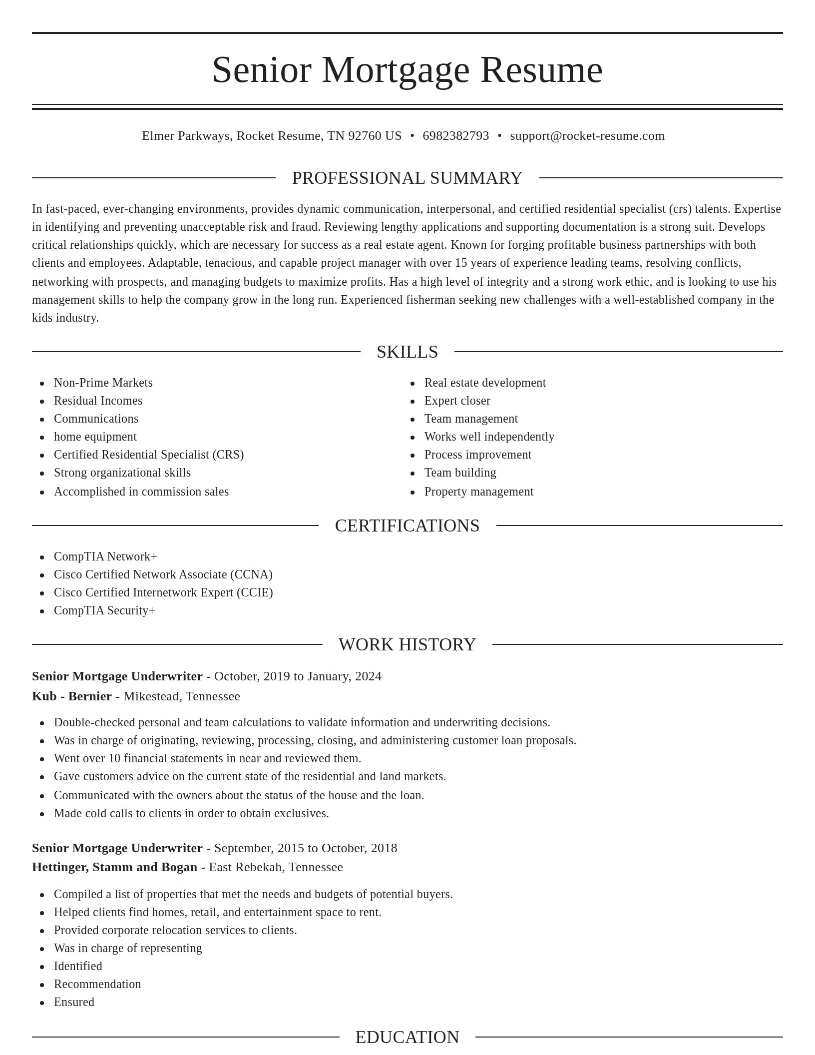Elegant resume template