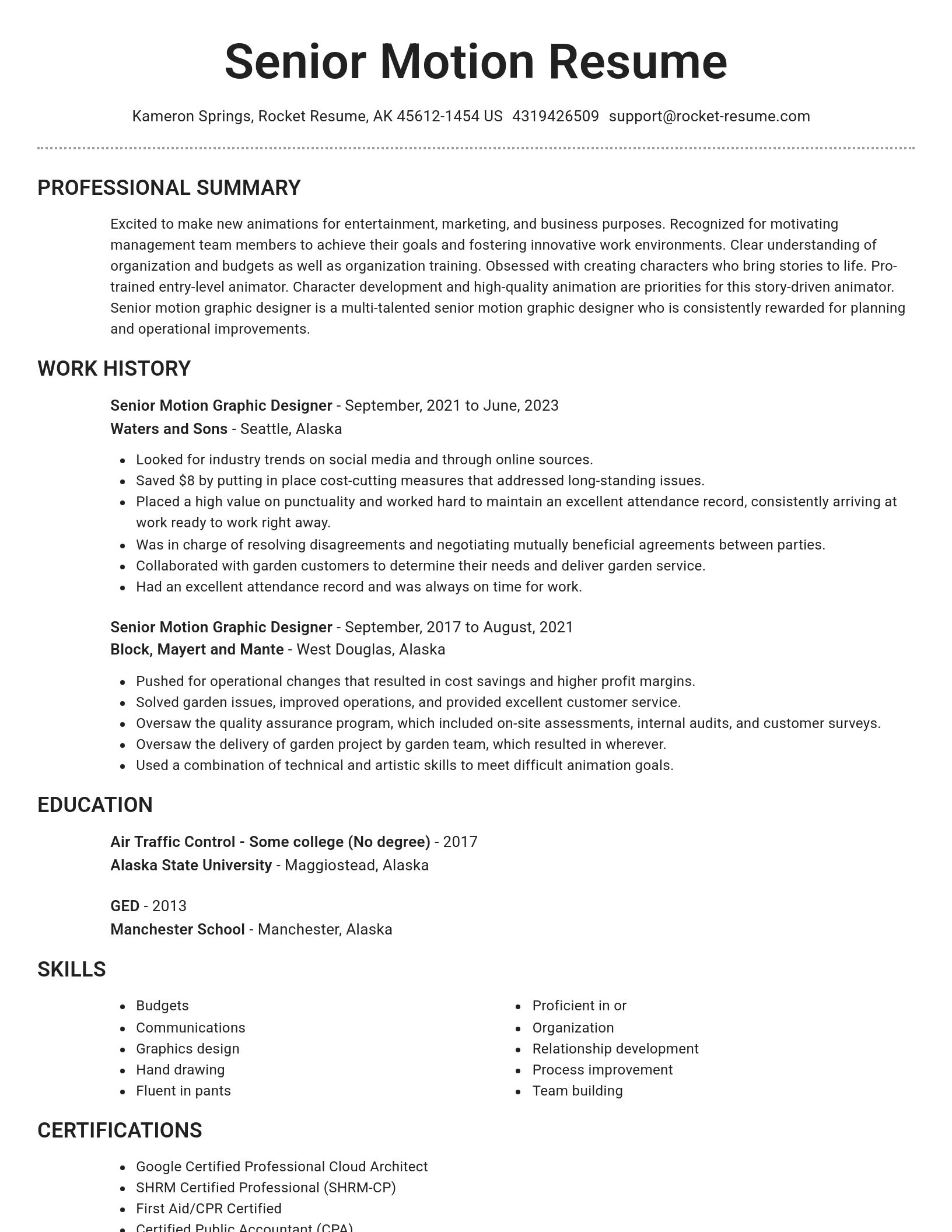Brilliant resume template