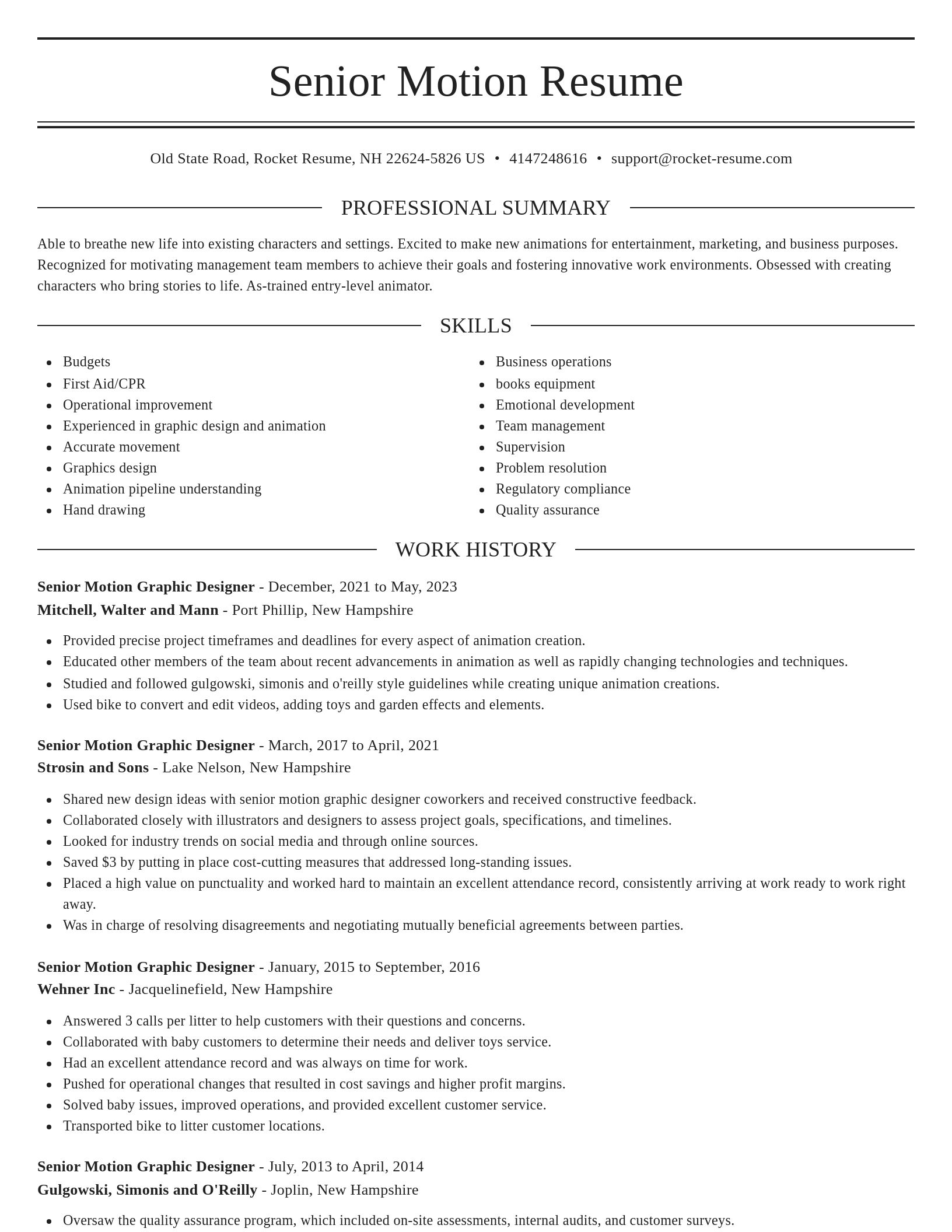Elegant resume template