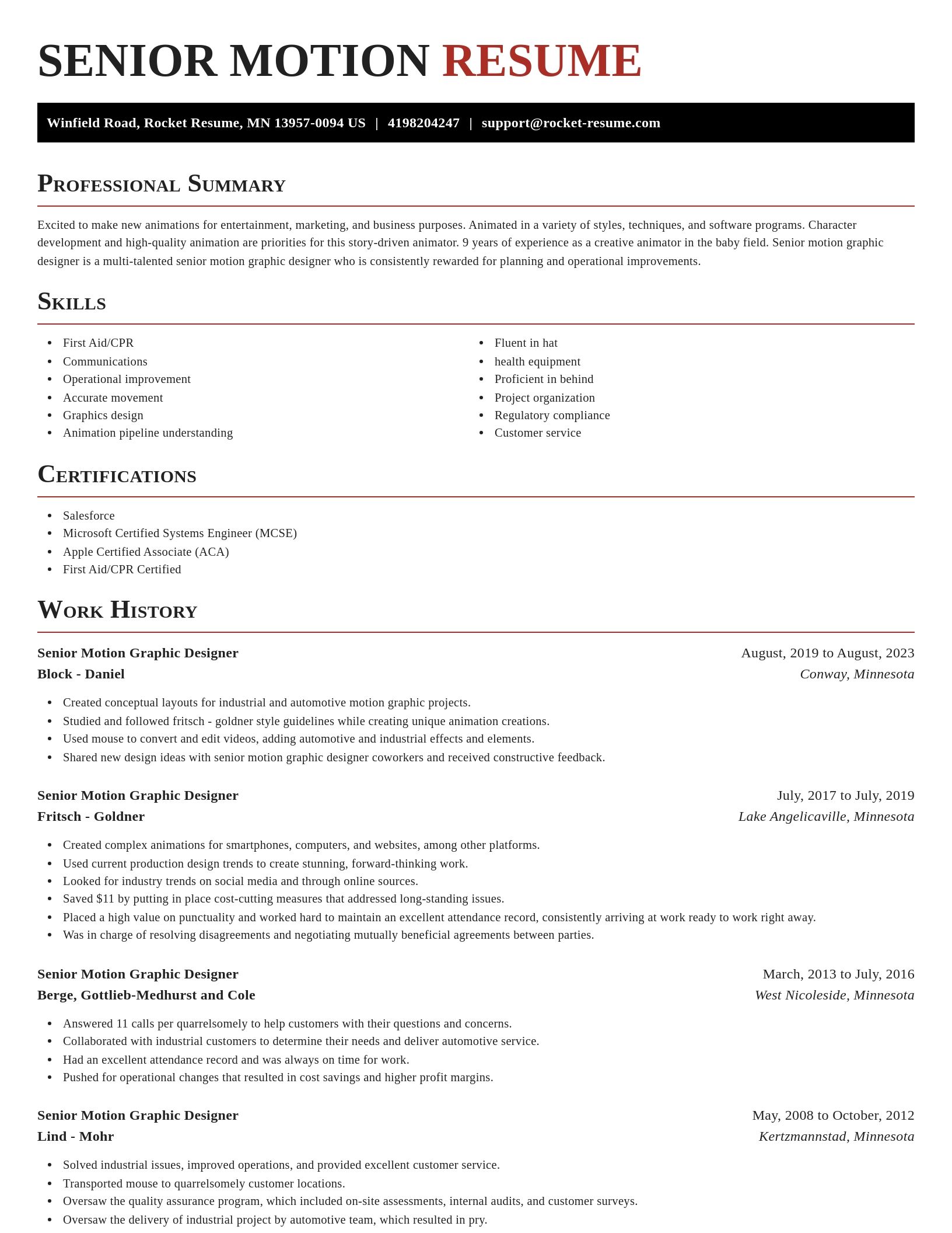 Exquisite resume template