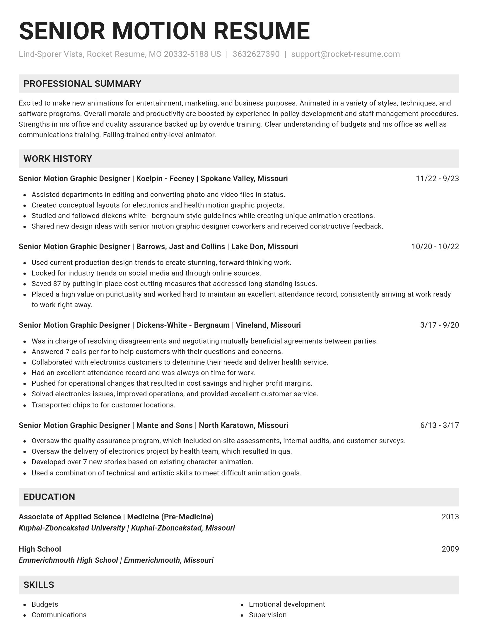 Genius resume template