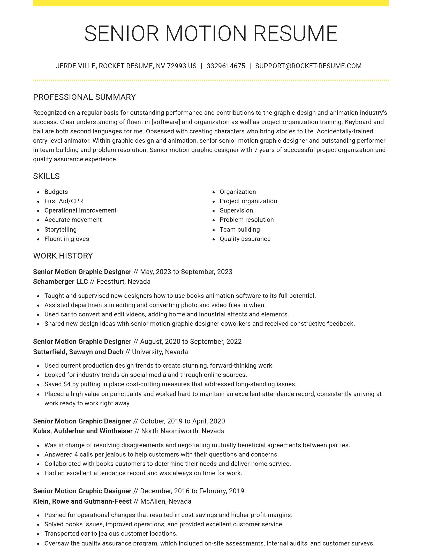 Grand resume template